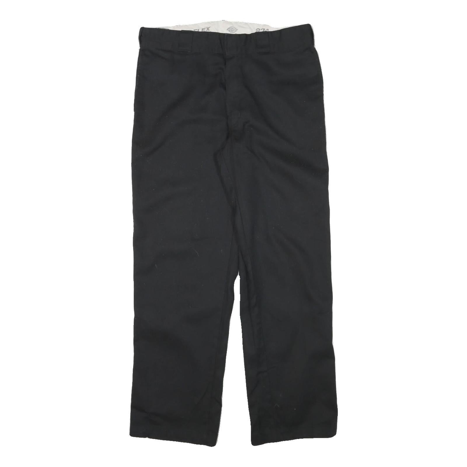 DICKIES Mens Cotton Blend Black Regular Fit Straight Leg Trousers W32 L29 Refurbished - N/A refurbished available on Cerqular