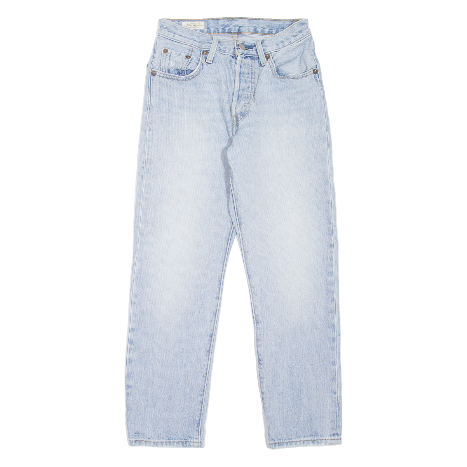LEVI'S 501 BIG E Jeans Womens Blue Regular Straight Stone Wash W24 L25 Refurbished - N/A refurbished available on Cerqular