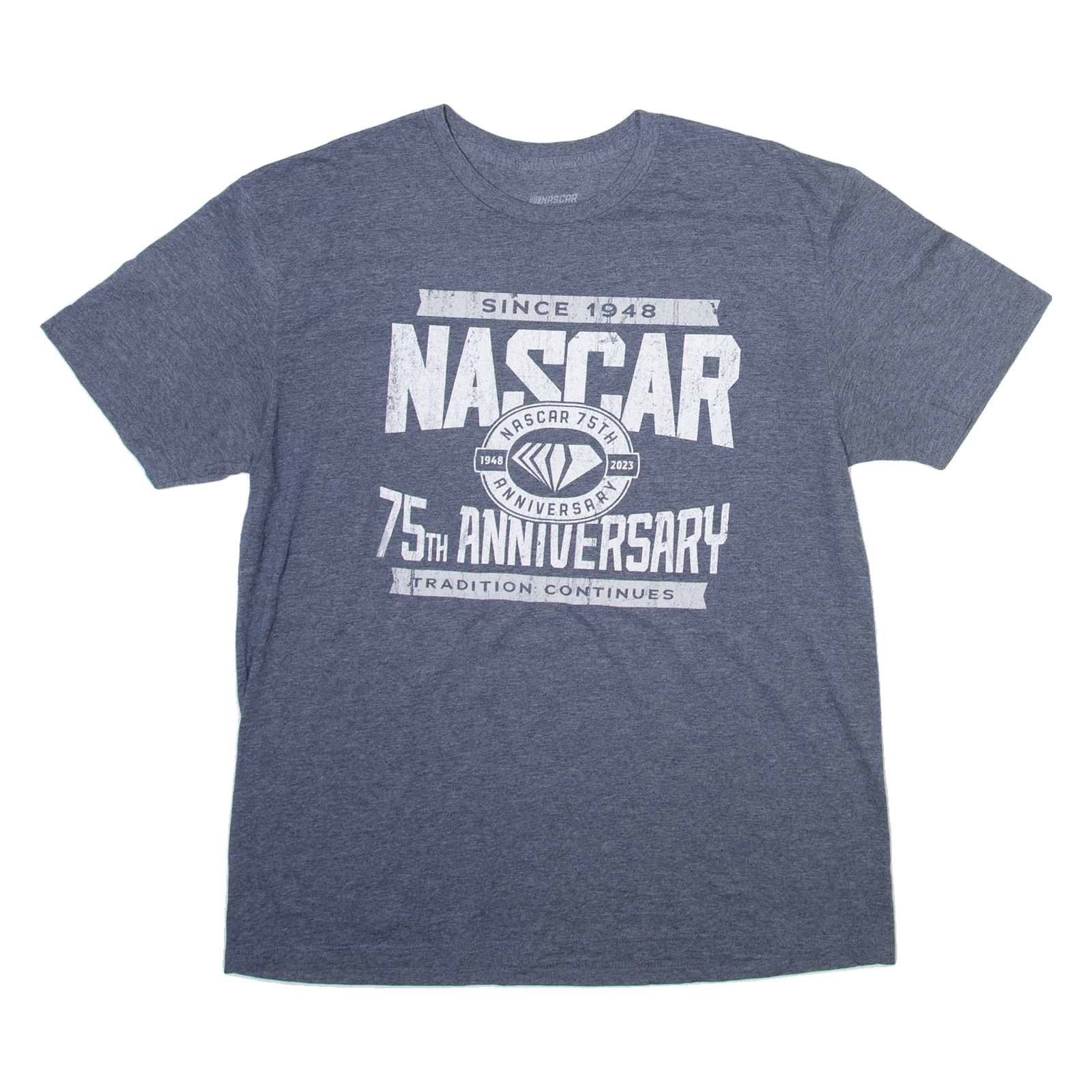 NASCAR Racing Mens T-Shirt Grey USA L Refurbished - N/A refurbished available on Cerqular