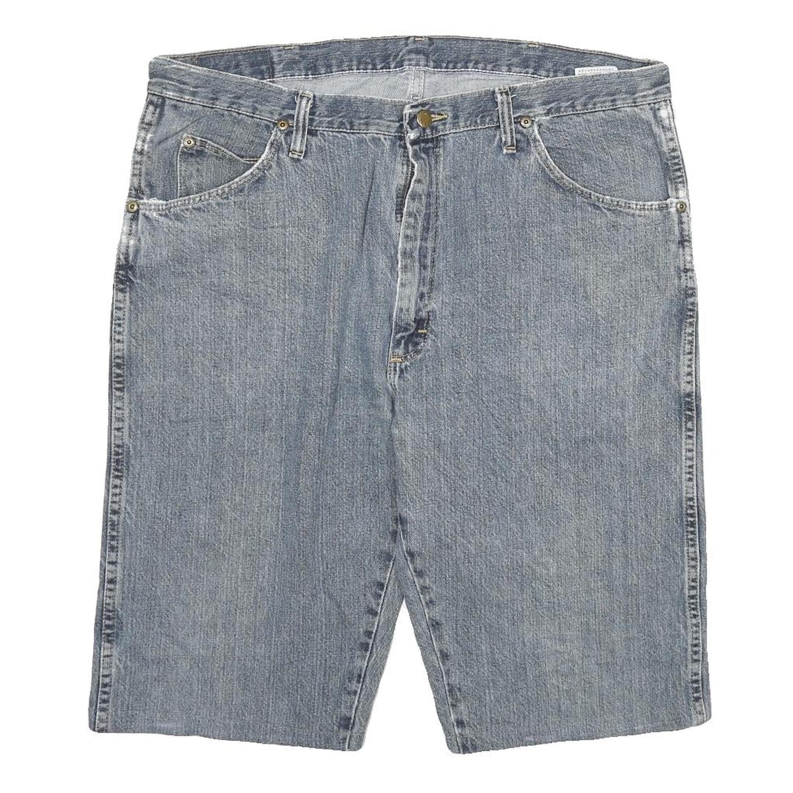 WRANGLER Mens Blue Denim Casual Shorts 2XL W36 Cotton Blend Classic Fit Refurbished - N/A refurbished available on Cerqular