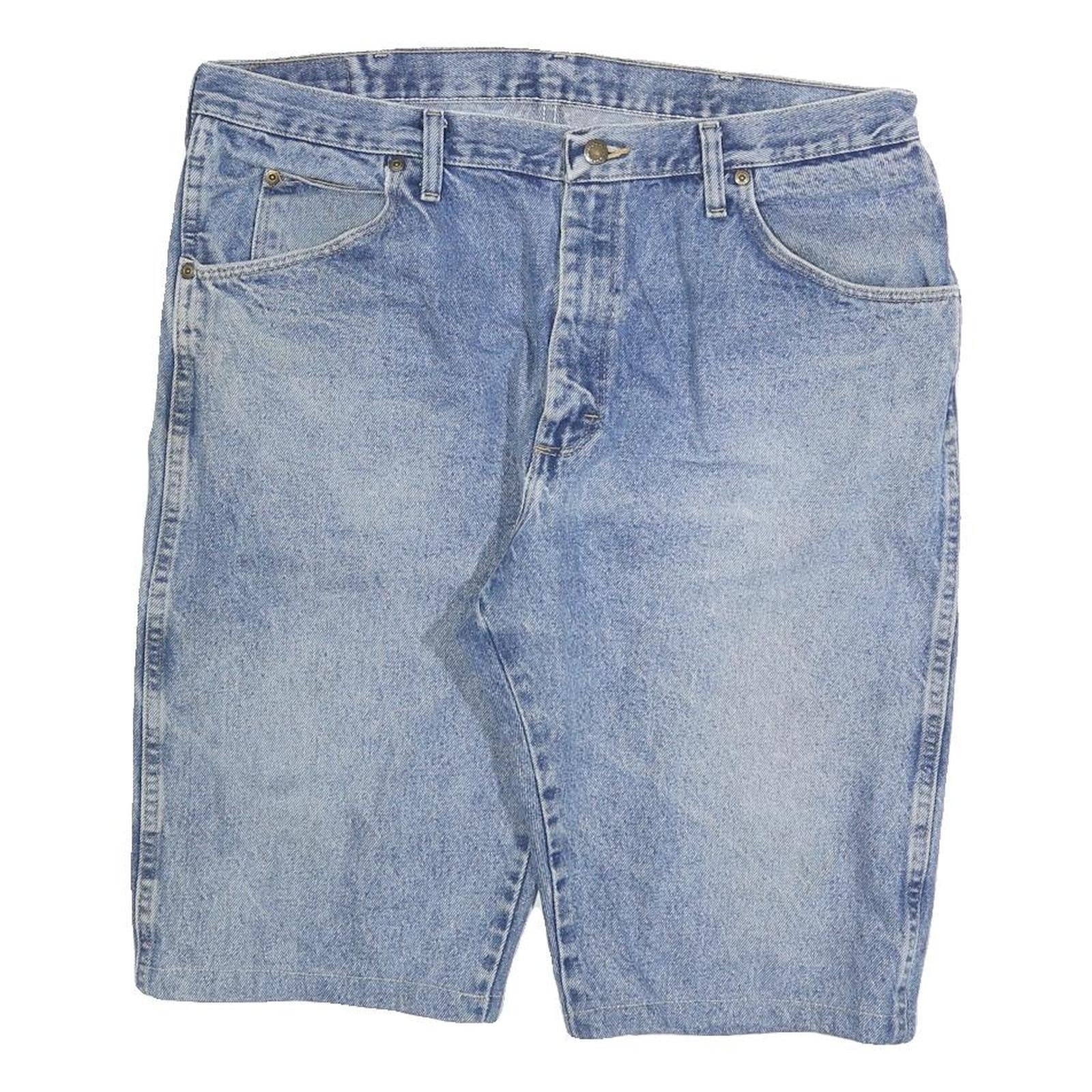 WRANGLER Mens Denim Blue Casual Shorts XL W38 Cotton Blend Classic Fit Refurbished - N/A refurbished available on Cerqular