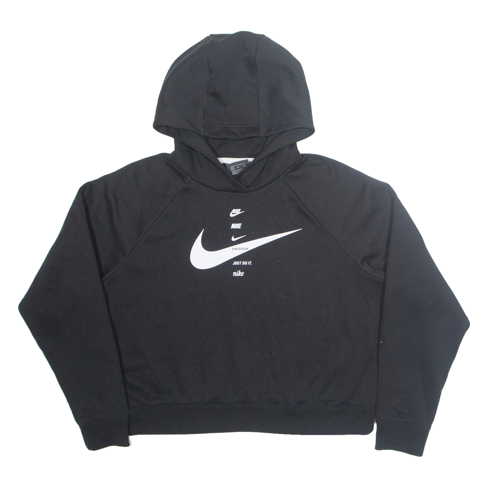 NIKE Cropped Womens Black Hoodie M Refurbished - N/A refurbished available on Cerqular