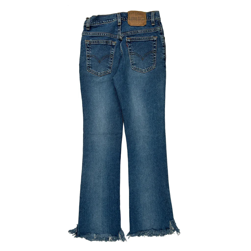 517 Levis Boot Cut Jeans - 25W UK 6 Blue Cotton Refurbished - Thrifted (note: this is a term often used to describe second- refurbished available on Cerqular
