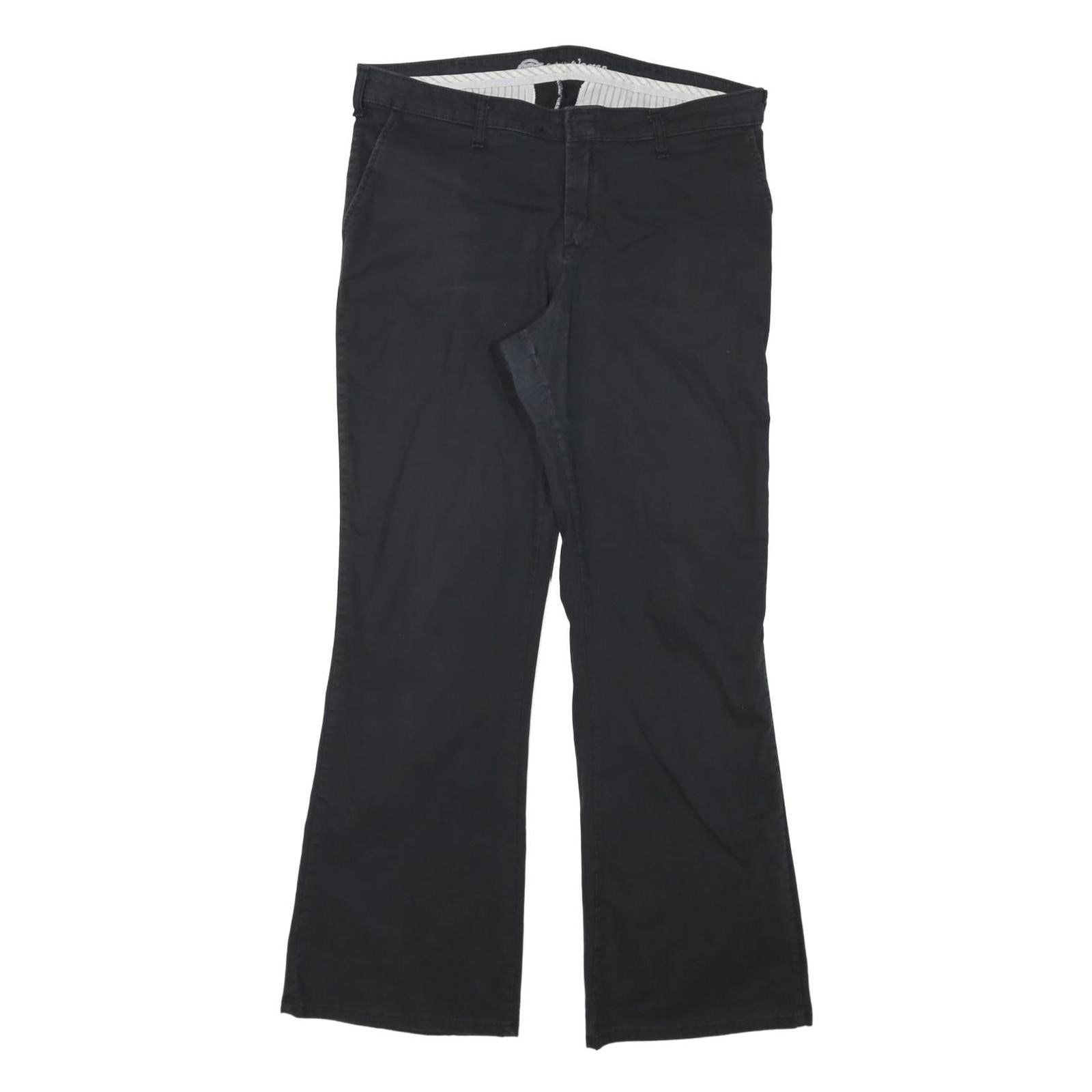 DICKIES Womens Cotton Blend Black Regular Bootcut Trousers W34 L30 Casual Refurbished - N/A refurbished available on Cerqular
