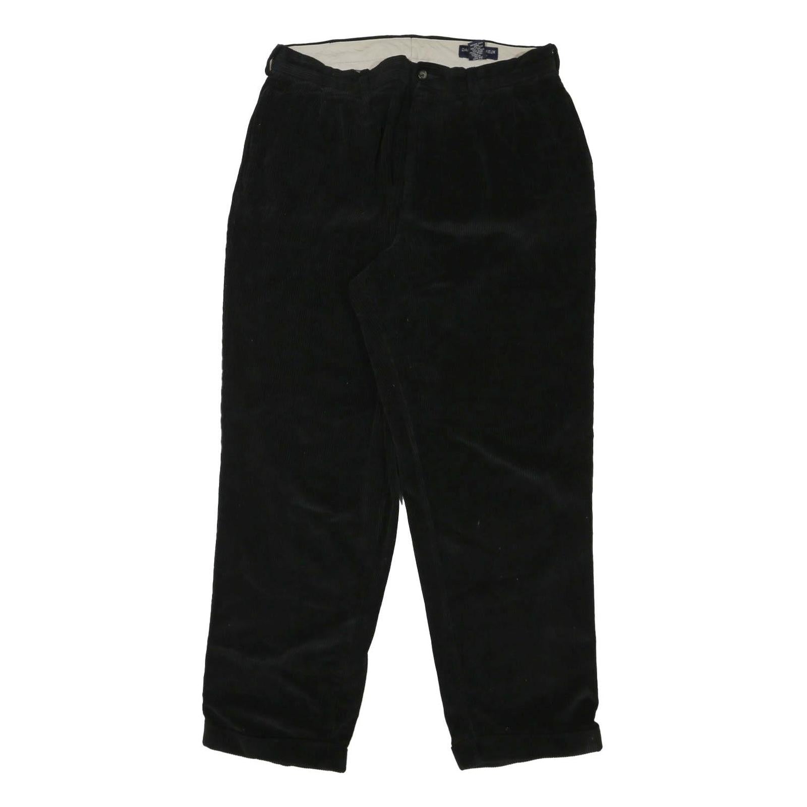 DANIEL CREMIEUX Mens Regular Black Cotton Blend Corduroy Trousers W34 L30 Zip Refurbished - N/A refurbished available on Cerqular