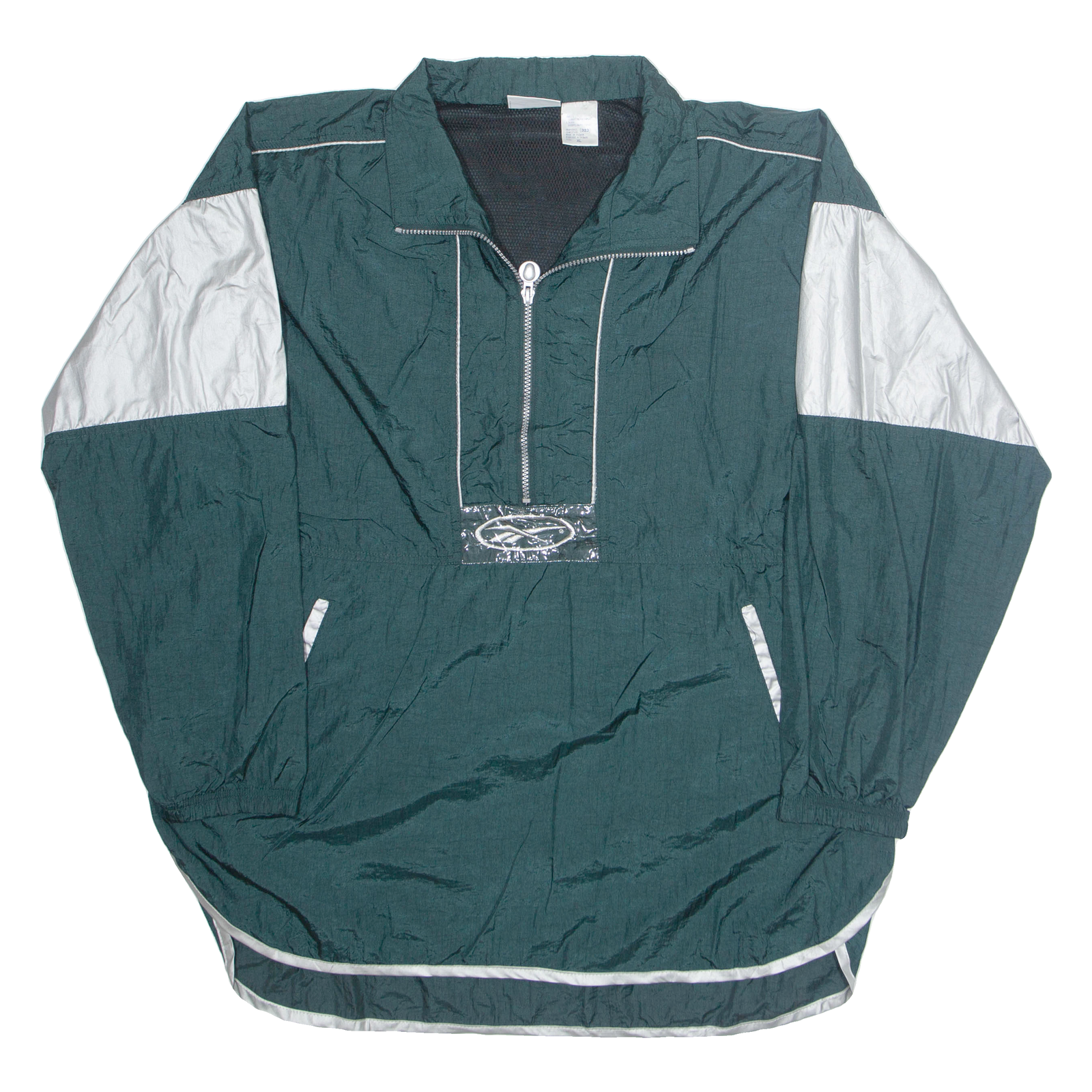REEBOK Mens Pullover Jacket Green Nylon XL Refurbished - N/A refurbished available on Cerqular
