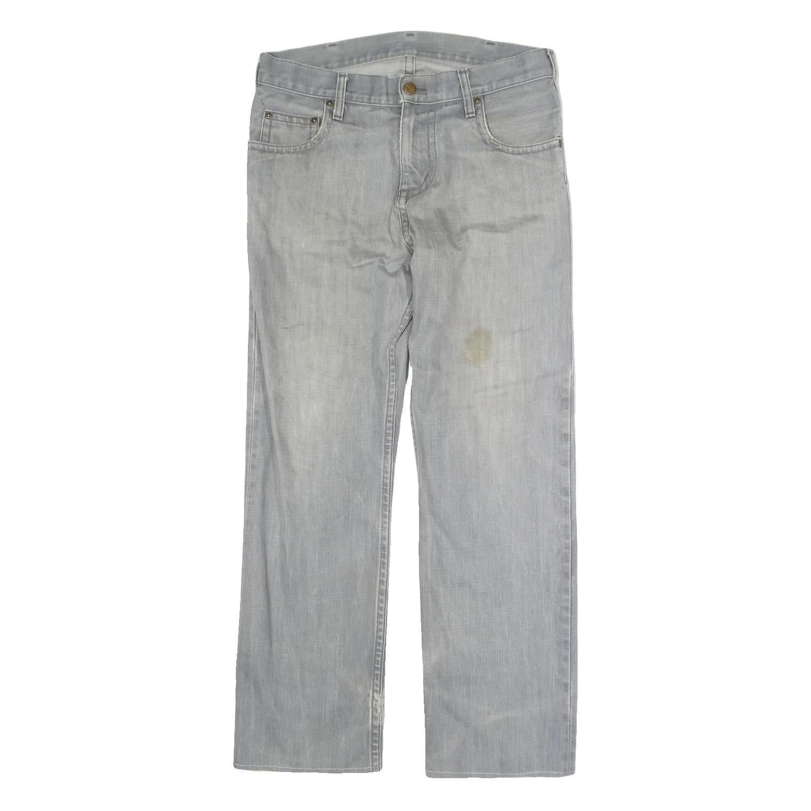 CARHARTT Mens Regular Fit Cotton Jeans Light Blue Button W34 L29 Workwear Casual Refurbished - N/A refurbished available on Cerqular