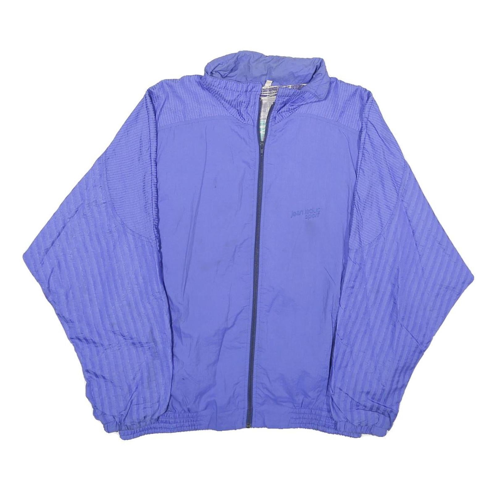JEAN LEDUC SPORT Womens Blue Nylon Zip Jacket UK 12 Sportswear Light Weight Refurbished - N/A refurbished available on Cerqular
