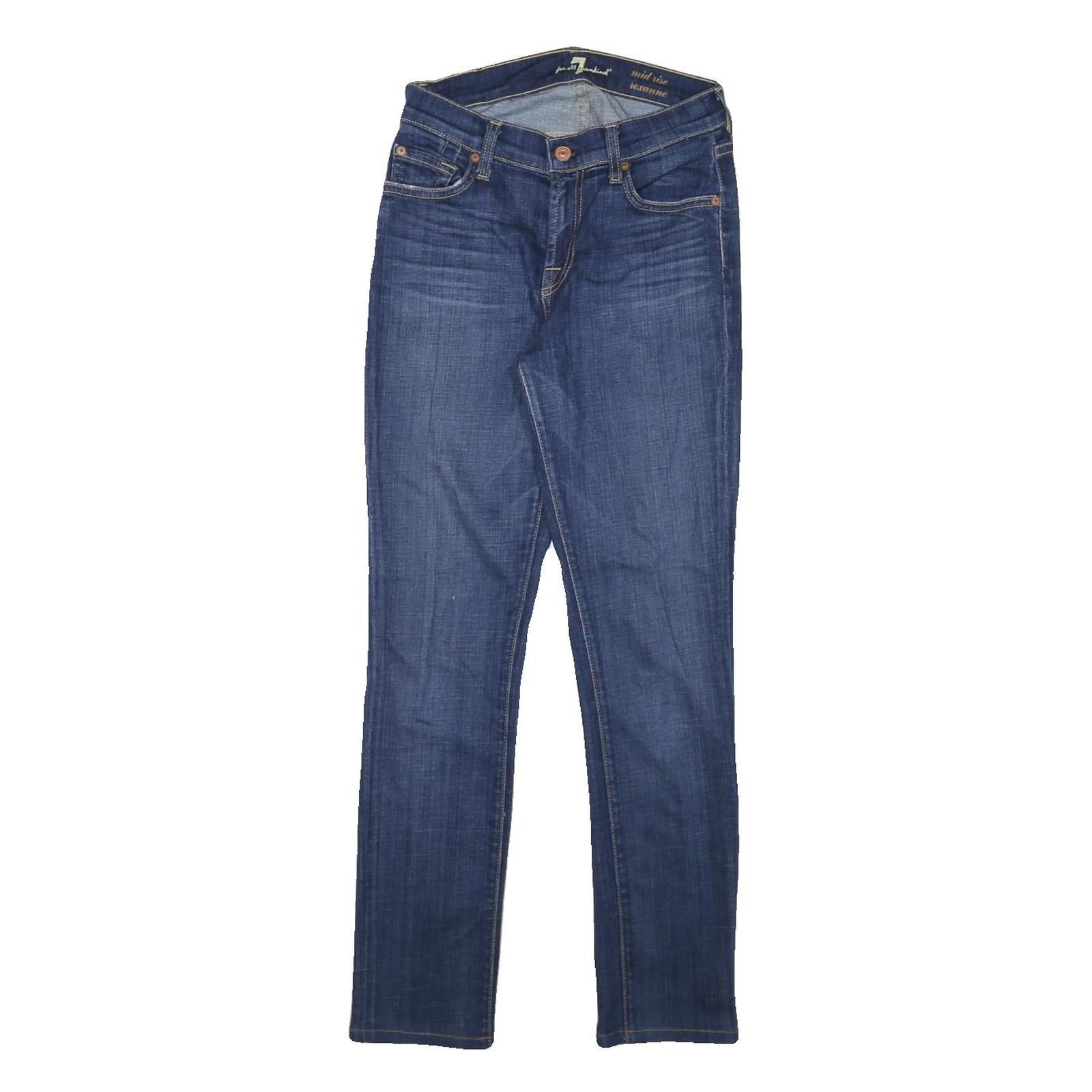 7 FOR ALL MANKIND Womens Jeans Blue Slim Skinny Denim Medium W24 L27 Stretch Refurbished - N/A refurbished available on Cerqular