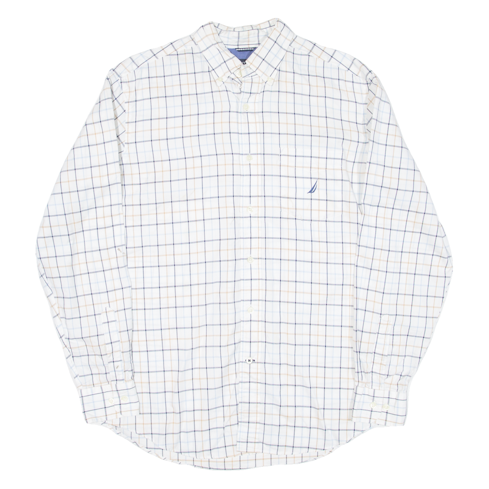 Buy NAUTICA Mens Shirt White Check Long Sleeve M Refurbished - $20.79 NAUTICA Mens Shirt White Check Long Sleeve M Refurbished - N/A refurbished available on Cerqular