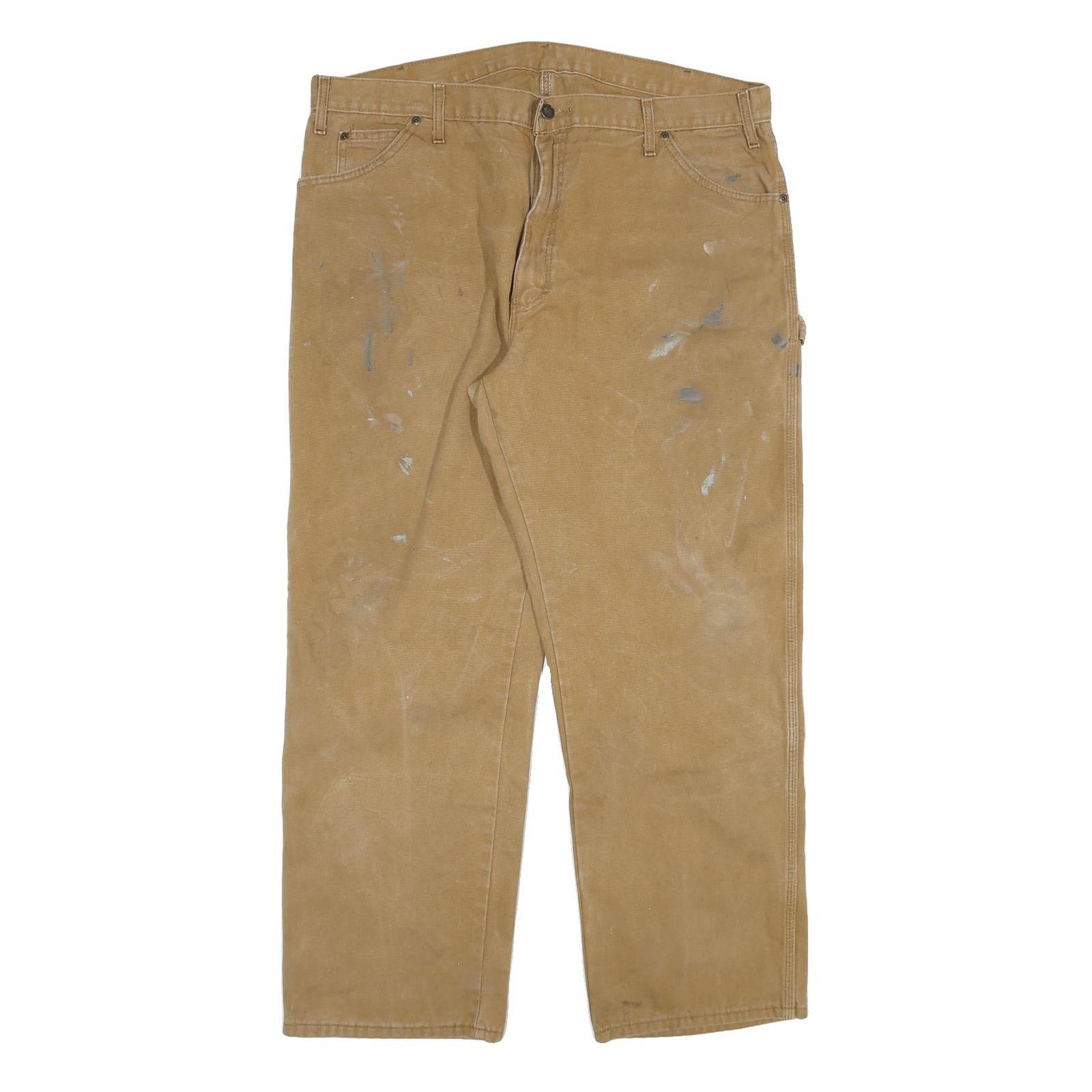 DICKIES Mens Regular Fit Beige Denim Jeans W40 L30 Workwear Zip Closure Refurbished - N/A refurbished available on Cerqular