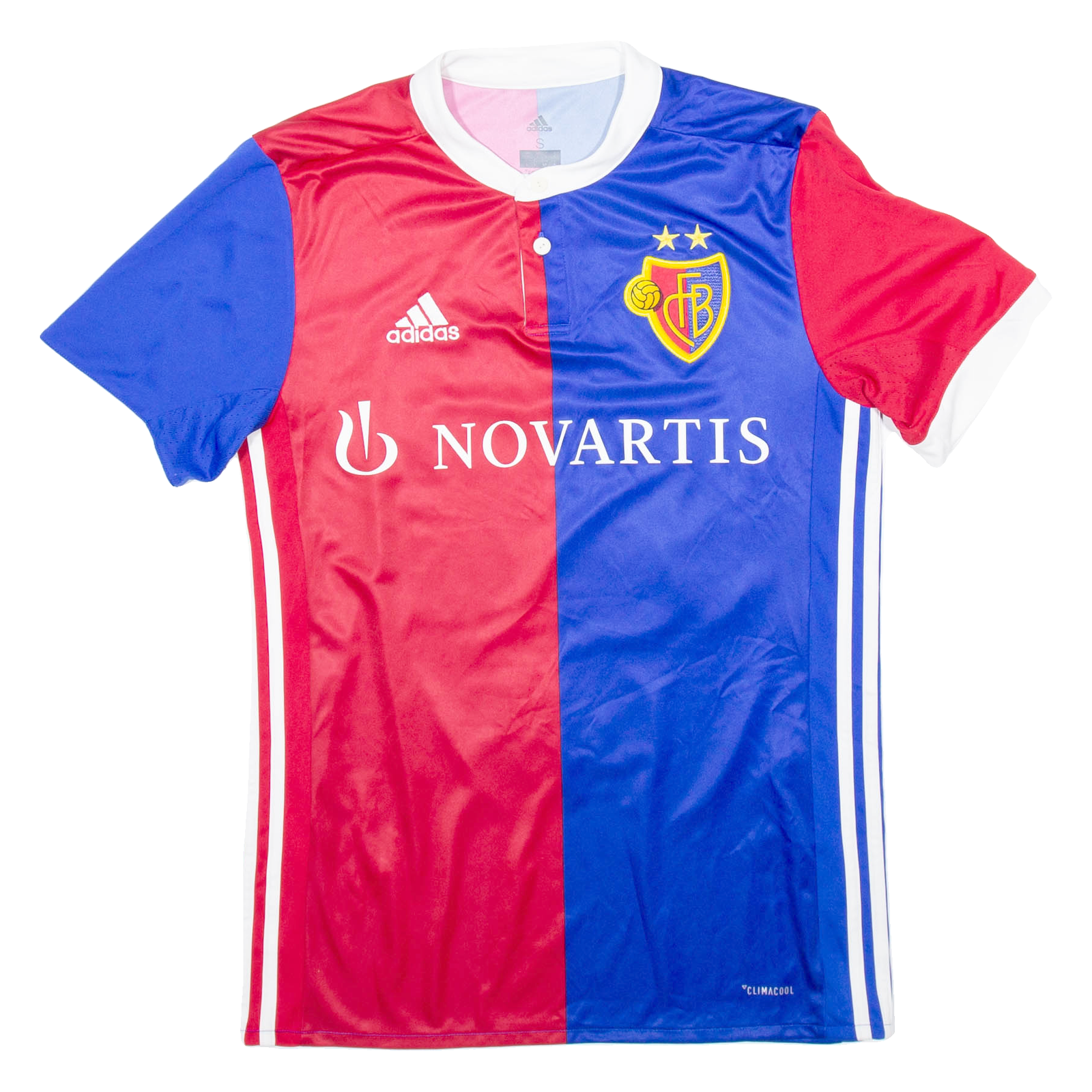 ADIDAS Fc Basel Mens Football Shirt Jersey Red Button Neck S Refurbished - N/A refurbished available on Cerqular