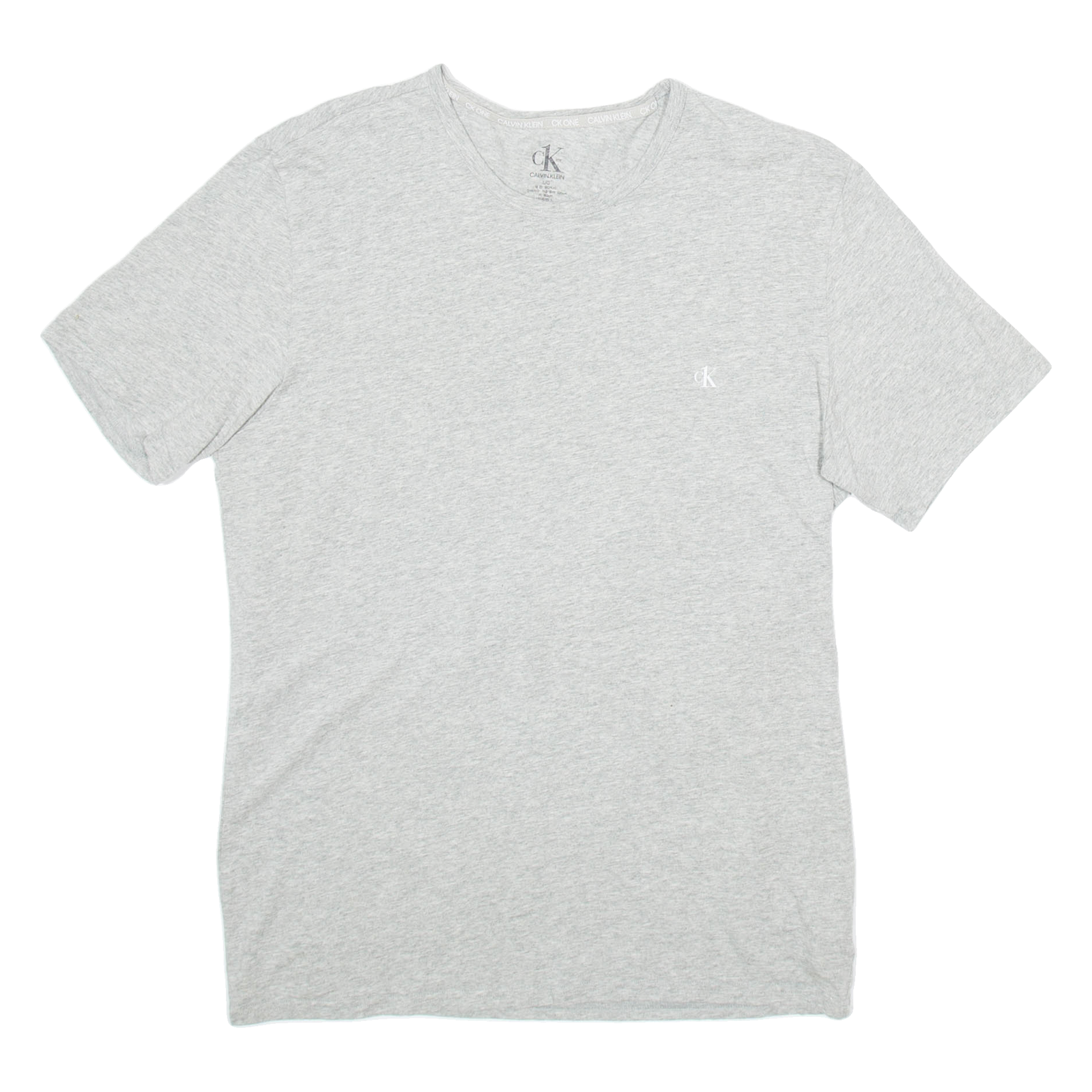 CALVIN KLEIN Mens T-Shirt Grey L Refurbished - N/A refurbished available on Cerqular