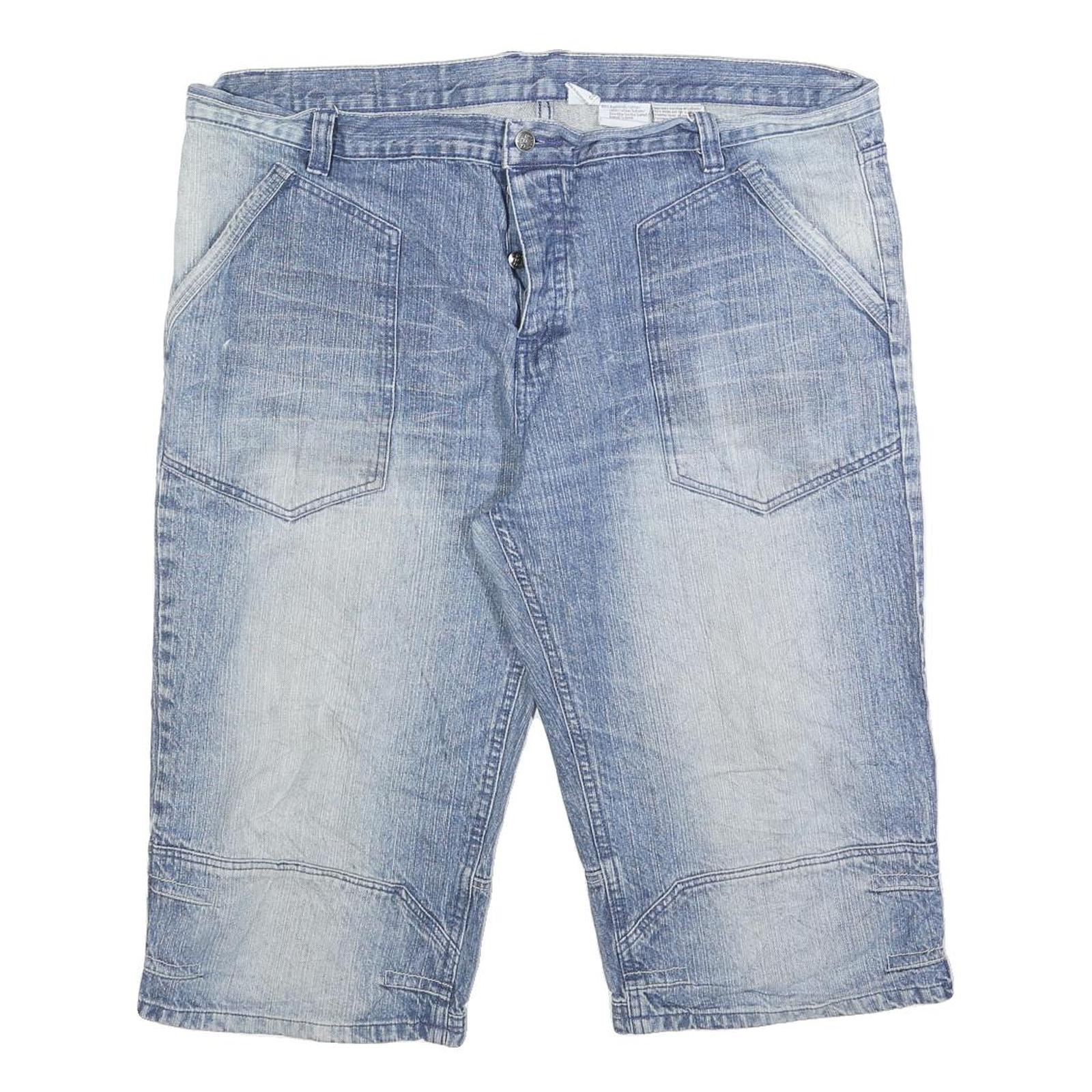 BCP Mens Blue Denim Casual Shorts 2XL W42 Cotton Blend Relaxed Fit Refurbished - N/A refurbished available on Cerqular