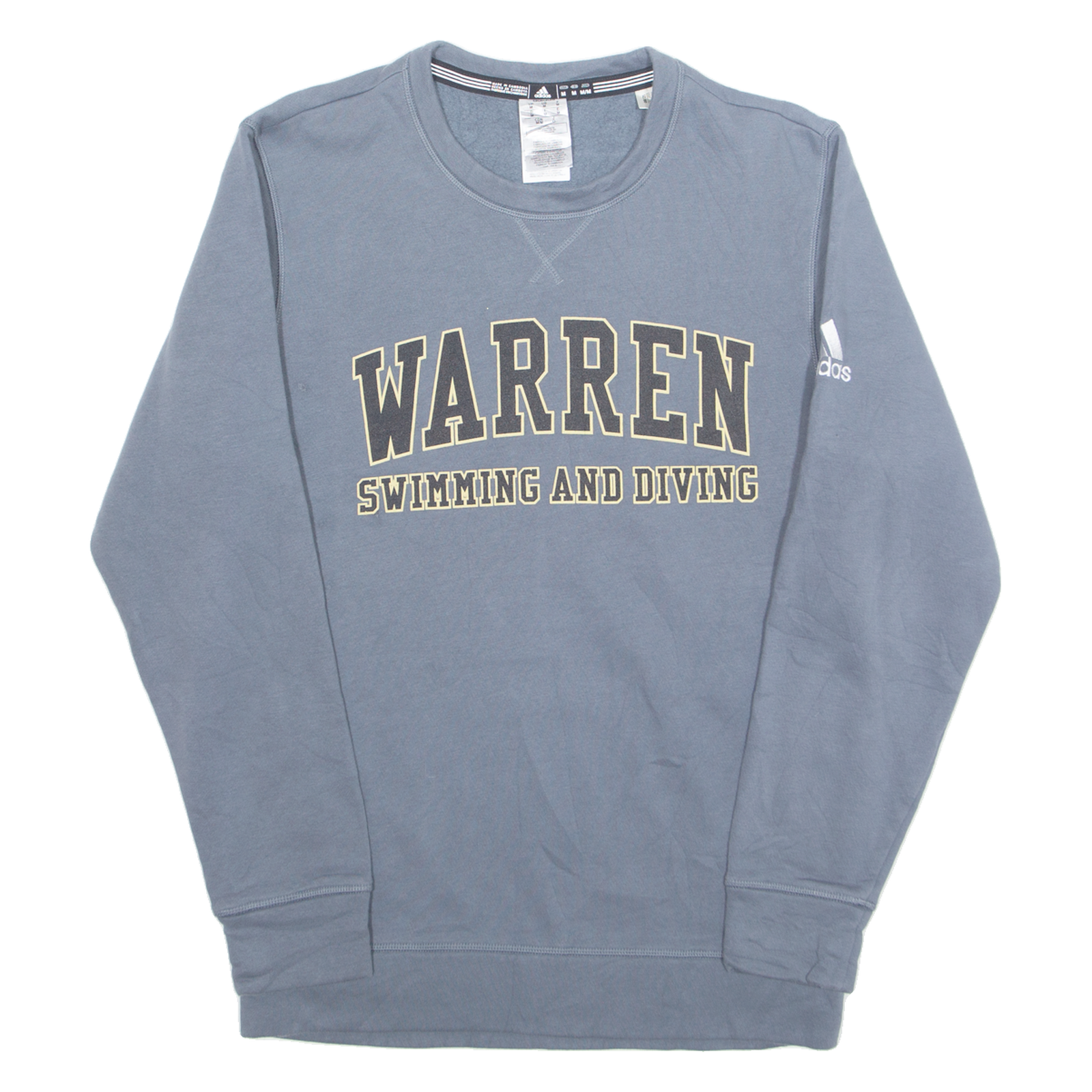 ADIDAS Warren Swimming & Diving Indiana Mens Sweatshirt Grey USA M Refurbished - N/A refurbished available on Cerqular