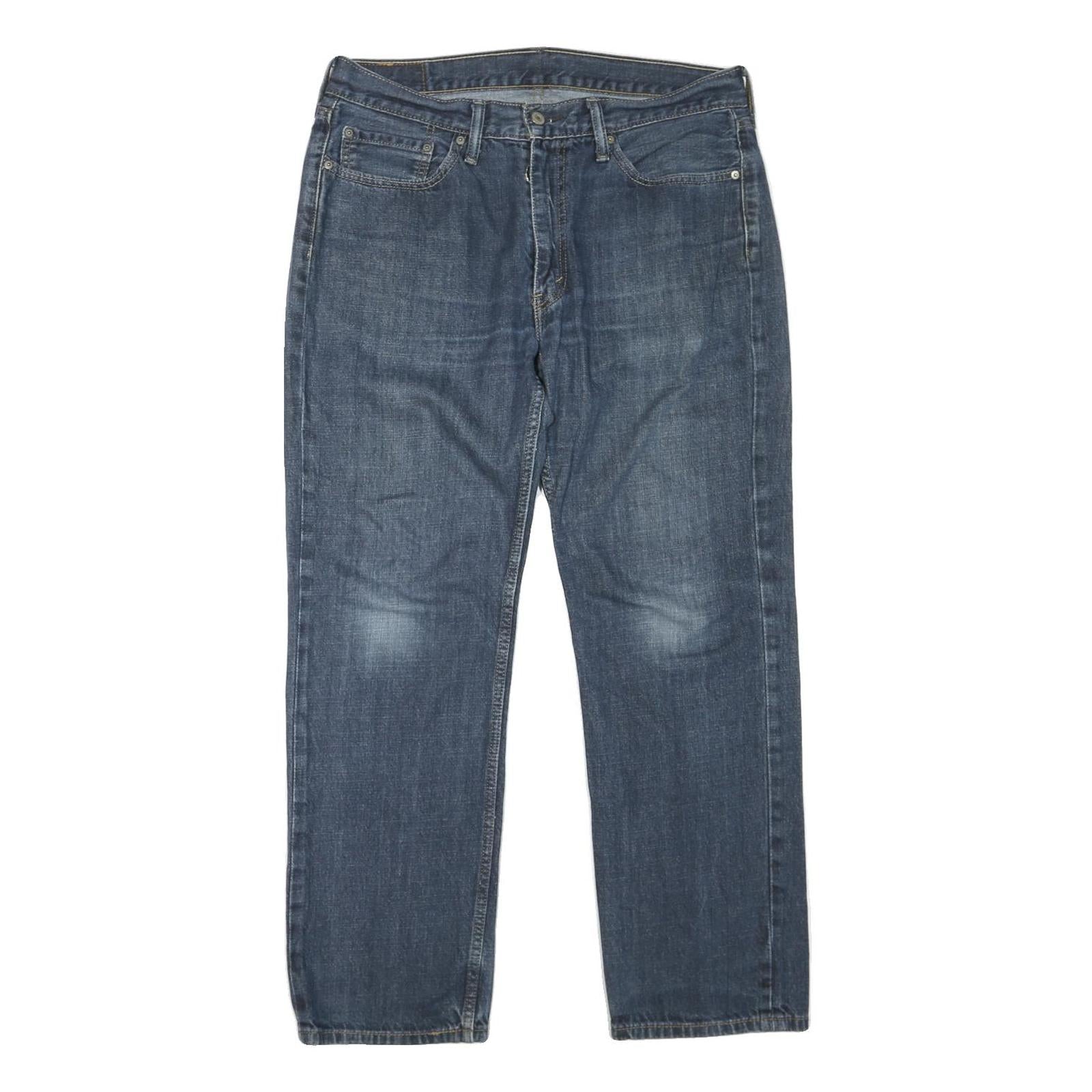 LEVI'S 514 Mens Jeans Blue Classic Straight Denim Medium W36 L30 Button Cotton Refurbished - N/A refurbished available on Cerqular