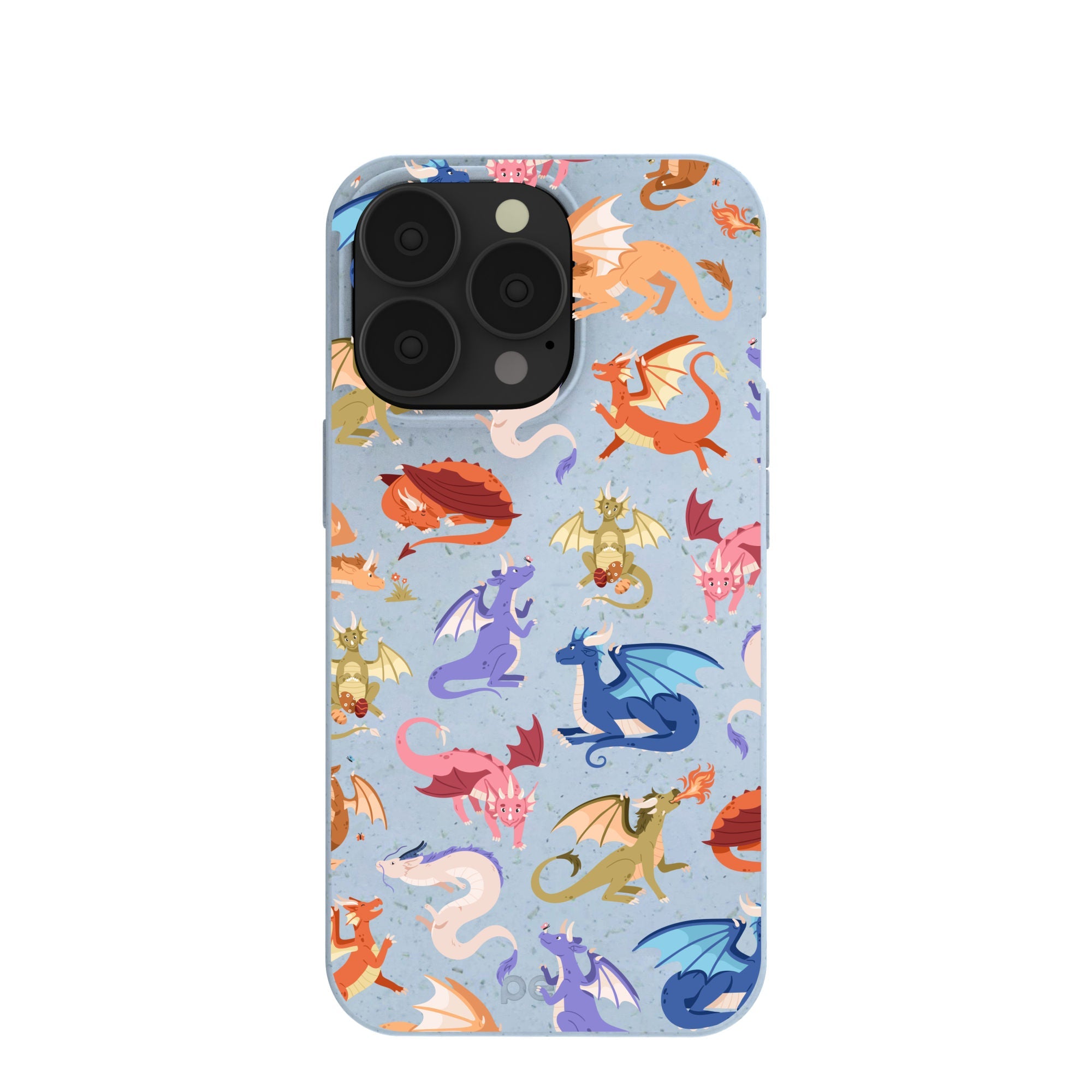 Powder Blue Dragon Cuties iPhone 13 Pro Case Refurbished - Pela Case refurbished available on Cerqular