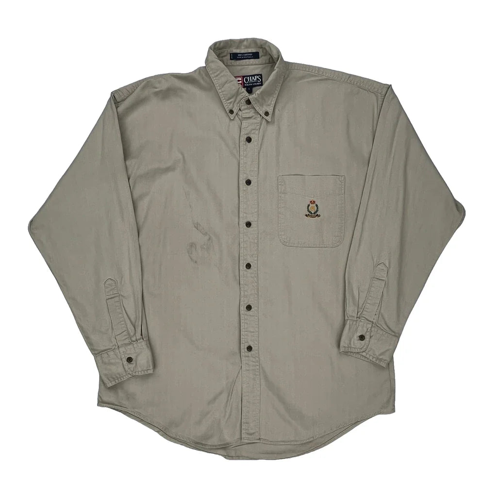 Buy Chaps Ralph Lauren Shirt - Large Beige Cotton Refurbished - $38.85 Chaps Ralph Lauren Shirt - Large Beige Cotton Refurbished - Thrifted (note: this is a term often used to describe second- refurbished available on Cerqular