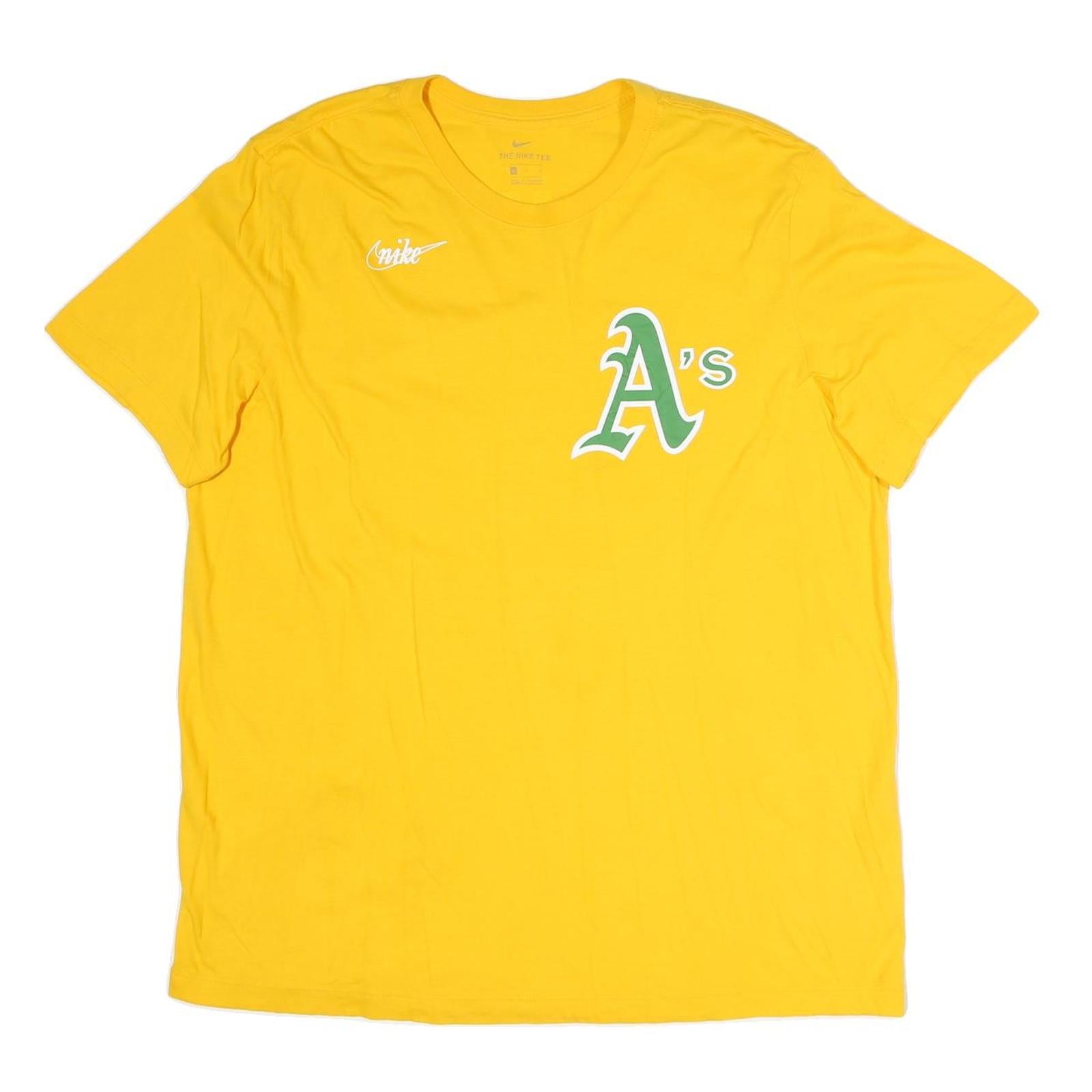 Buy NIKE Mens Yellow A's Graphic T-Shirt XL Short Sleeve Crew Neck Jackson 9 Refurbished - $19.49 NIKE Mens Yellow A's Graphic T-Shirt XL Short Sleeve Crew Neck Jackson 9 Refurbished - N/A refurbished available on Cerqular
