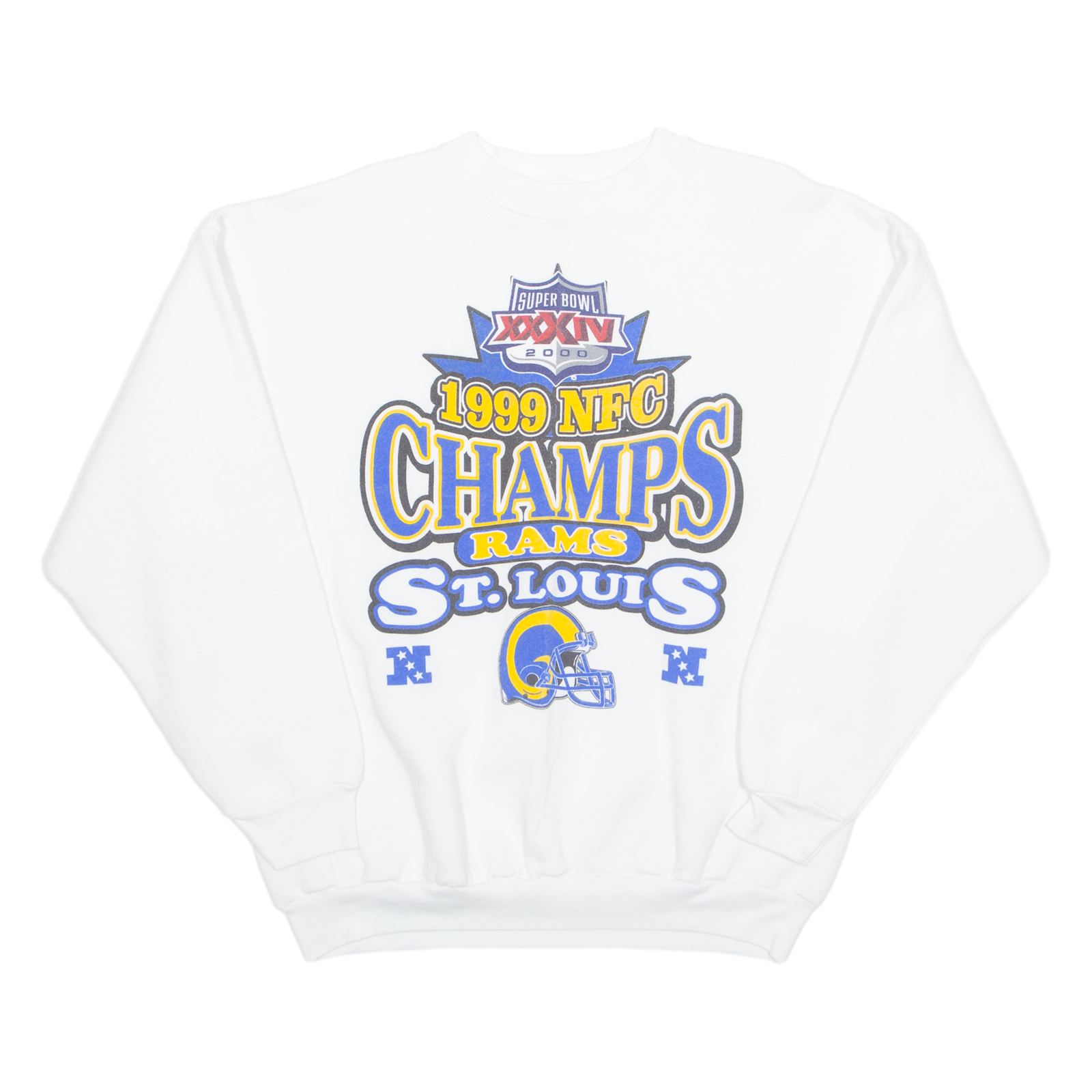 TULTEX St-Louis RAMS Mens Sweatshirt White USA XL Refurbished - N/A refurbished available on Cerqular