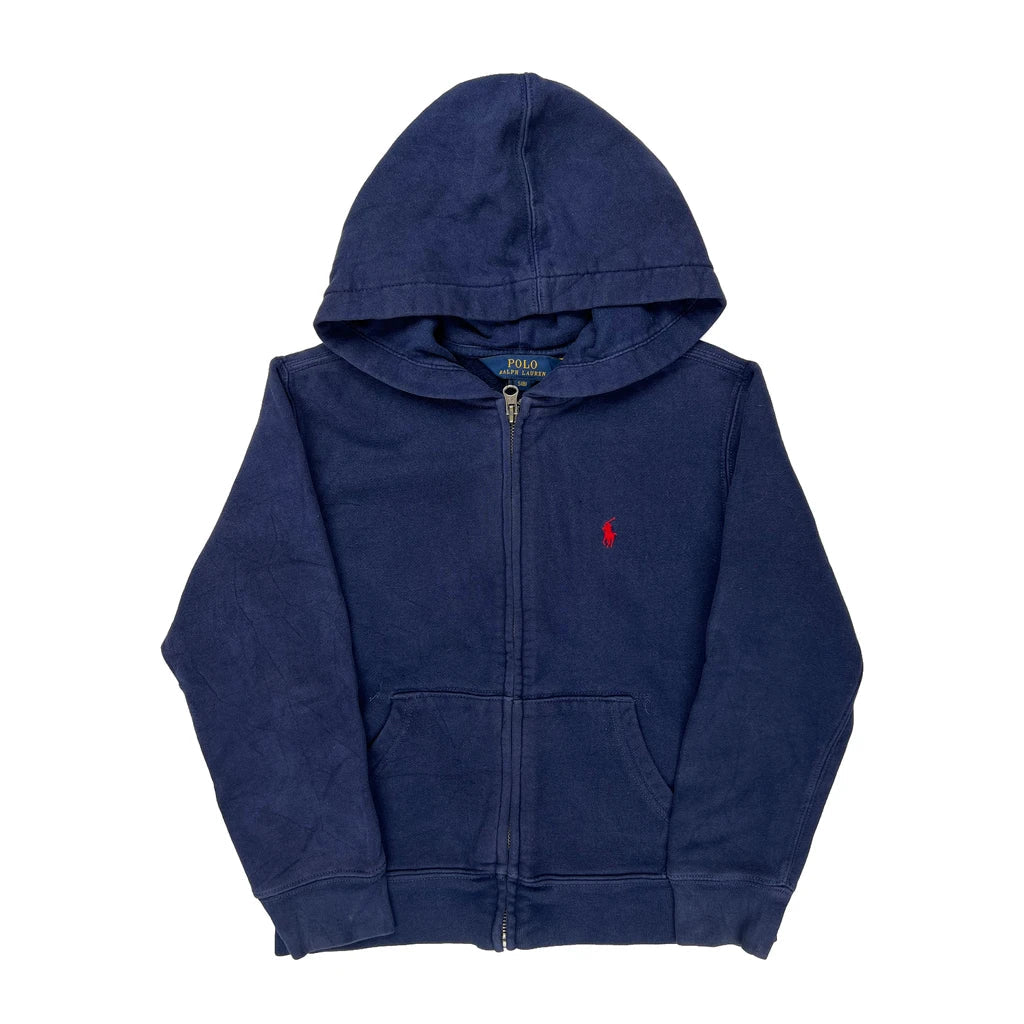 Age 6-7 Polo By Ralph Lauren Hoodie - Small Blue Cotton Refurbished - Thrifted (note: this is a term often used to describe second- refurbished available on Cerqular