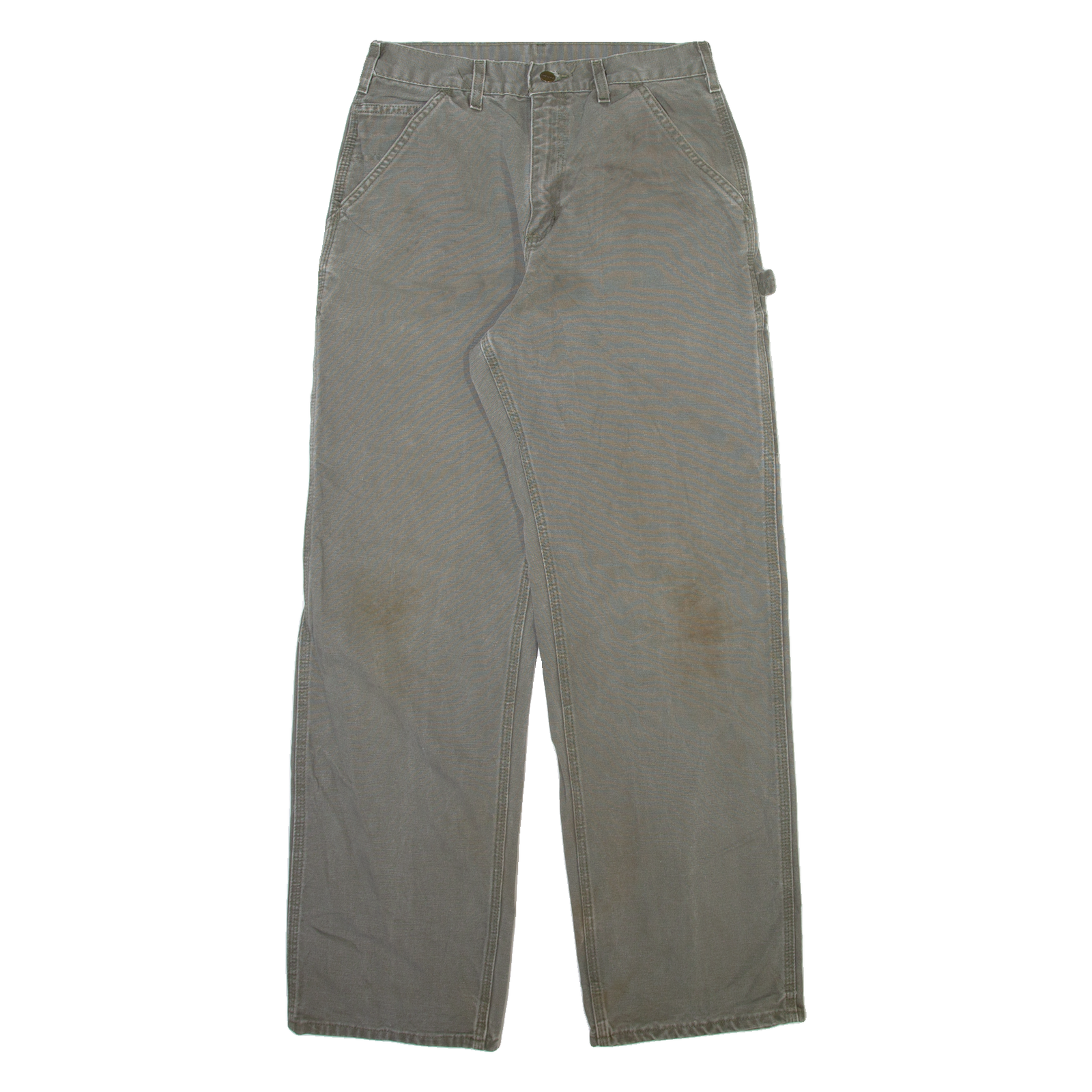 CARHARTT Carpenter Mens Trousers Grey Relaxed Straight W28 L31 Refurbished - N/A refurbished available on Cerqular
