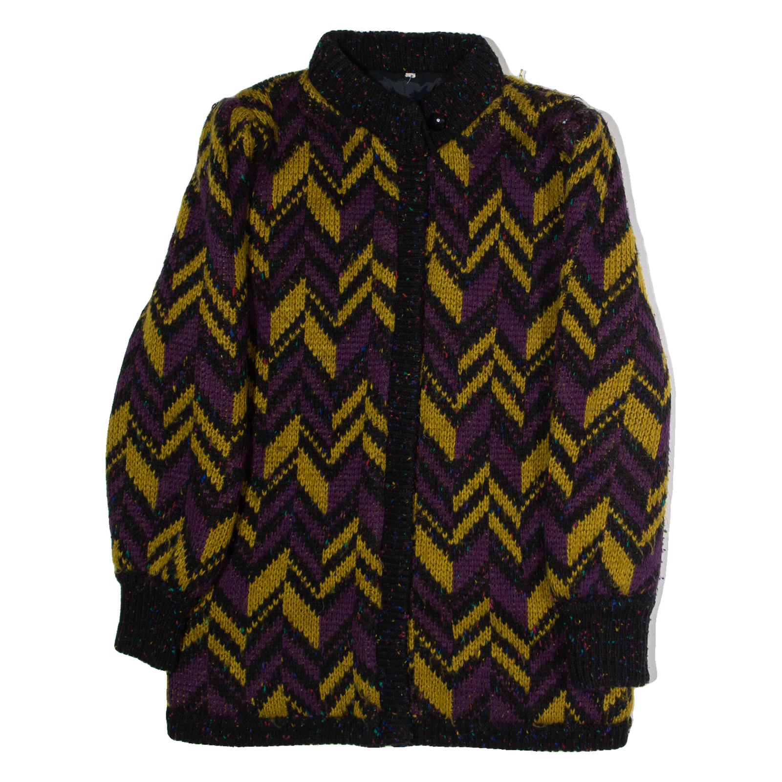 Womens Overcoat Coat Purple Knit Wool Chevron S Refurbished - N/A refurbished available on Cerqular