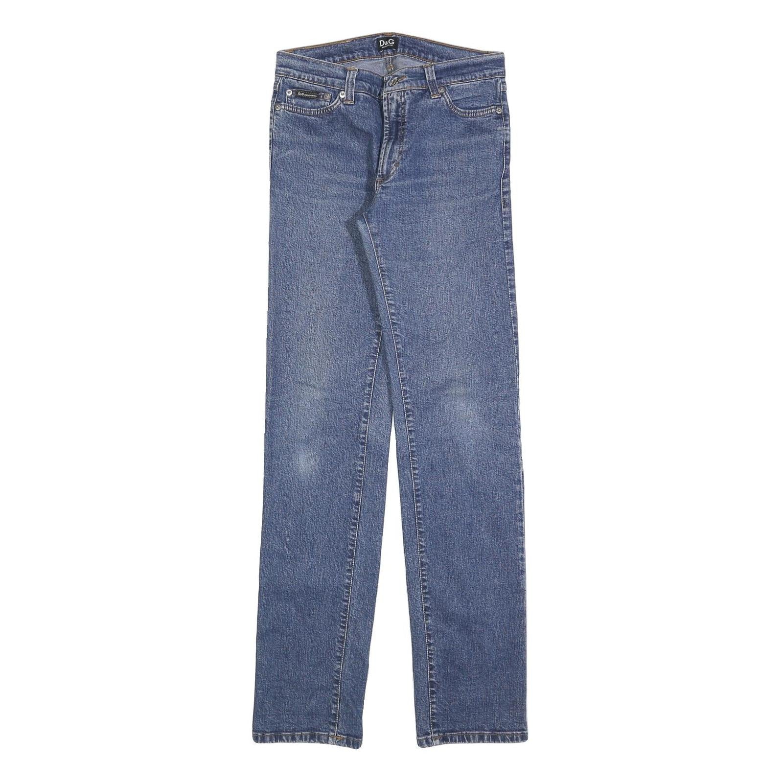 DOLCE & GABBANA Womens Slim Blue Denim Jeans W29 L32 Stylish Cotton Blend Zip Refurbished - N/A refurbished available on Cerqular