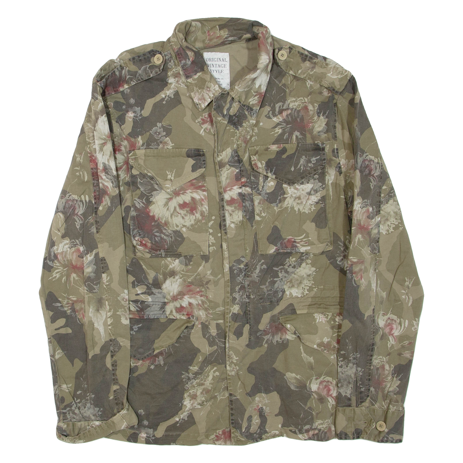 Mens Military Jacket Green Camouflage L Refurbished - N/A refurbished available on Cerqular
