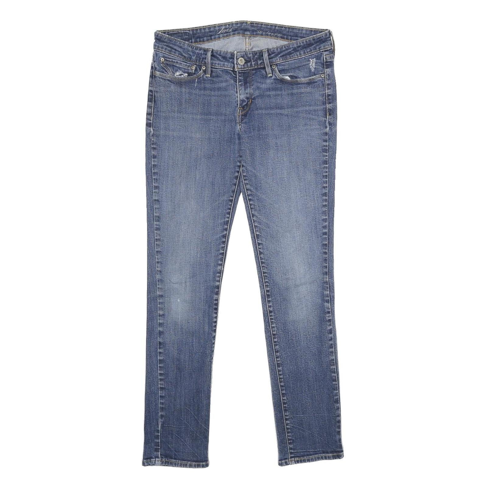 LEVI'S Womens Jeans Blue Relaxed Skinny Leg Denim Medium W29 L32 Zip Closure Refurbished - N/A refurbished available on Cerqular
