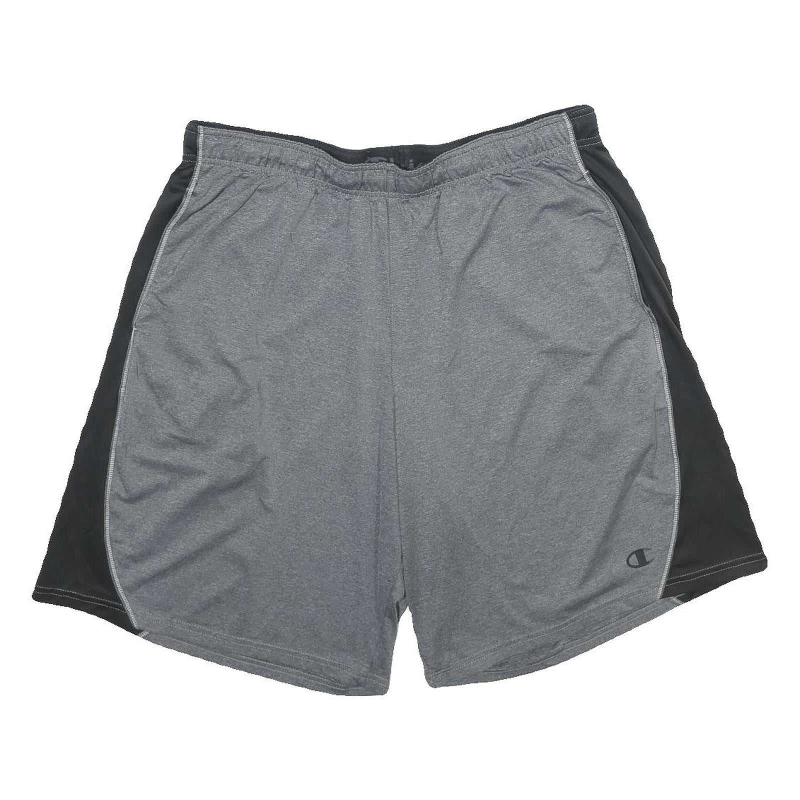 CHAMPION Mens Grey & Black Sports Shorts XL W34 Polyester Casual Gym Refurbished - N/A refurbished available on Cerqular