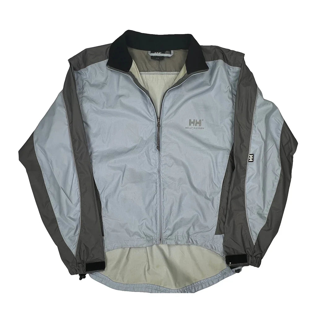 Buy Helly Hansen Windbreaker - Large Grey Polyester Refurbished - $60.29 Helly Hansen Windbreaker - Large Grey Polyester Refurbished - Thrifted (note: this is a term often used to describe second- refurbished available on Cerqular