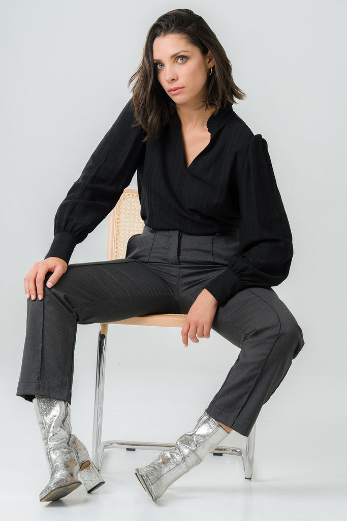 Blouse Orchidée noire | Size: S Refurbished - Avani Apparel refurbished available on Cerqular