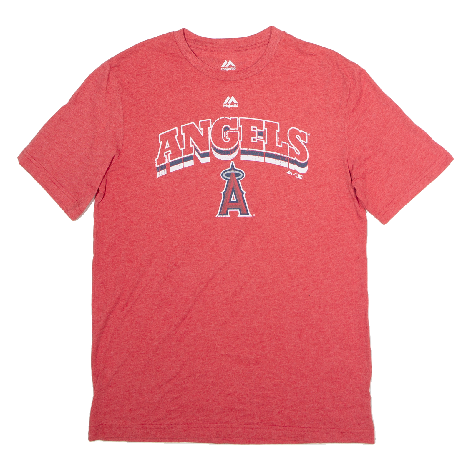MAJESTIC Los Angeles Angels Mens T-Shirt Red USA Crew Neck M Refurbished - N/A refurbished available on Cerqular