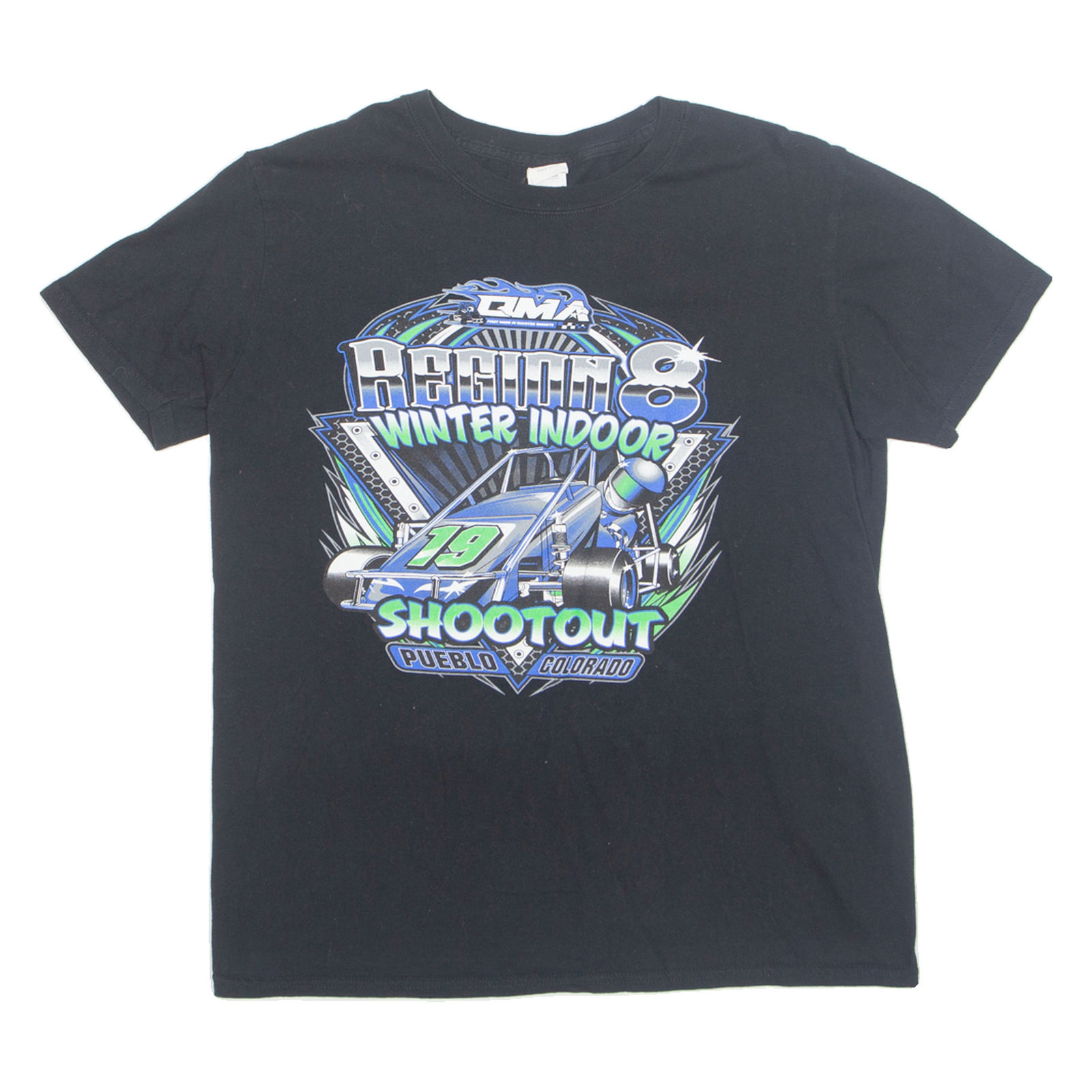 GILDAN QMA Racing Colorado Mens T-Shirt Black USA M Refurbished - N/A refurbished available on Cerqular