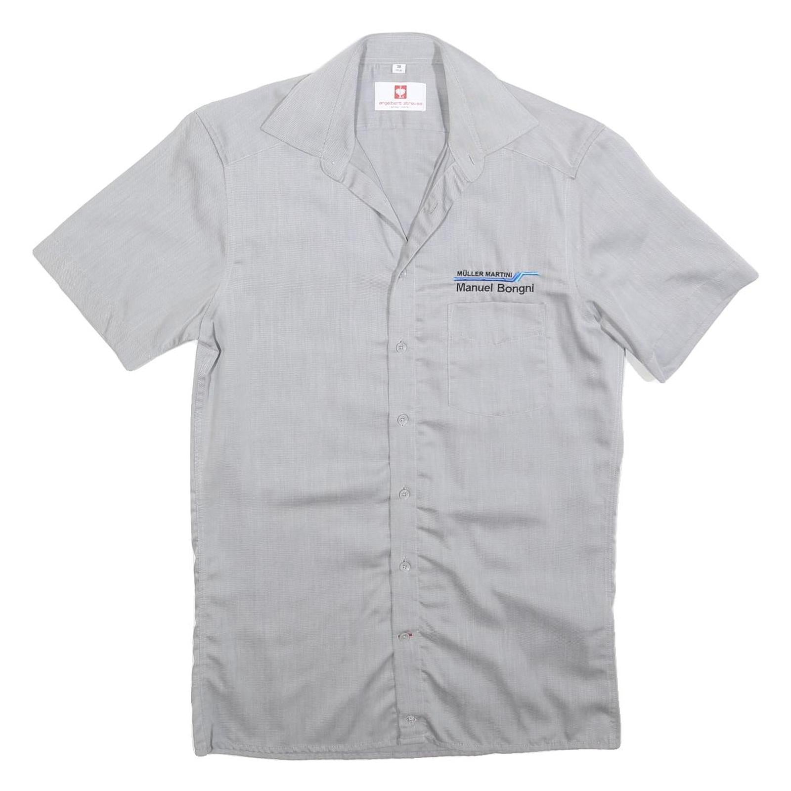 ENGELBERT STRAUSS Mens Grey Work Shirt S Manuel Bongni Logo Cotton Blend Refurbished - N/A refurbished available on Cerqular
