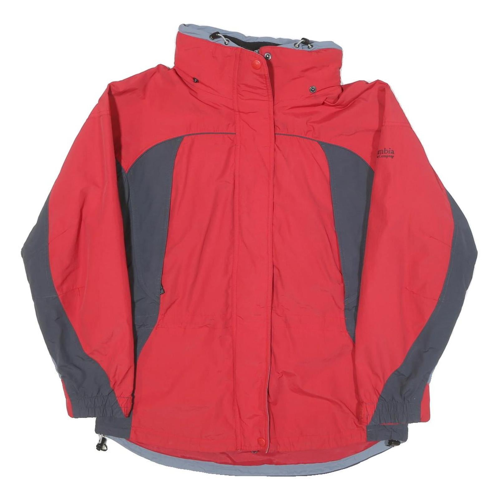 COLUMBIA Womens Red & Grey Outdoor Jacket L Polyester Blend Zip Winter Wear Refurbished - N/A refurbished available on Cerqular