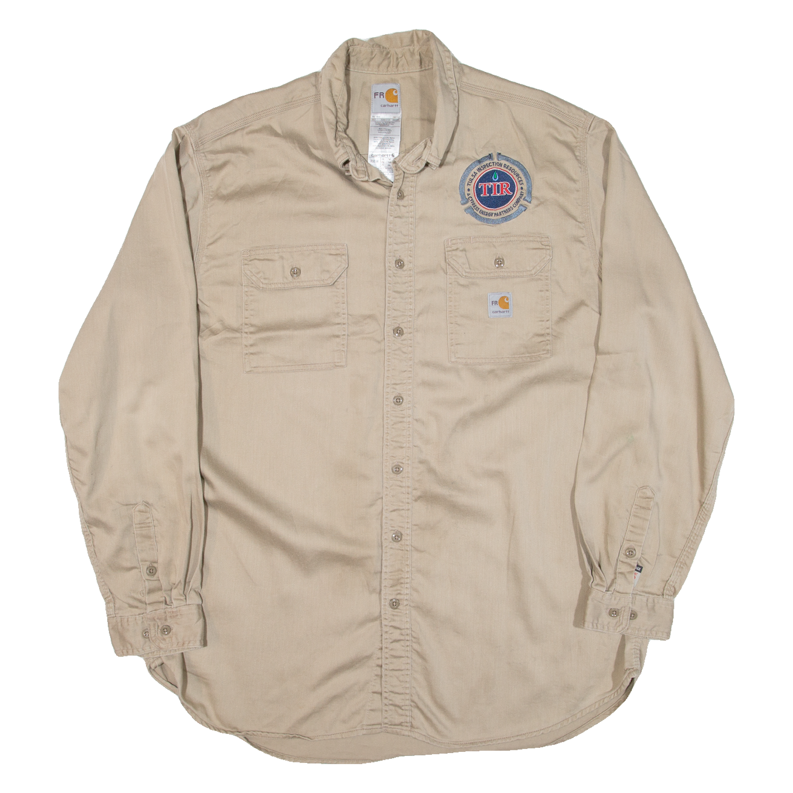 CARHARTT Tall Mens Worker Shirt Beige Long Sleeve 2XL Refurbished - N/A refurbished available on Cerqular