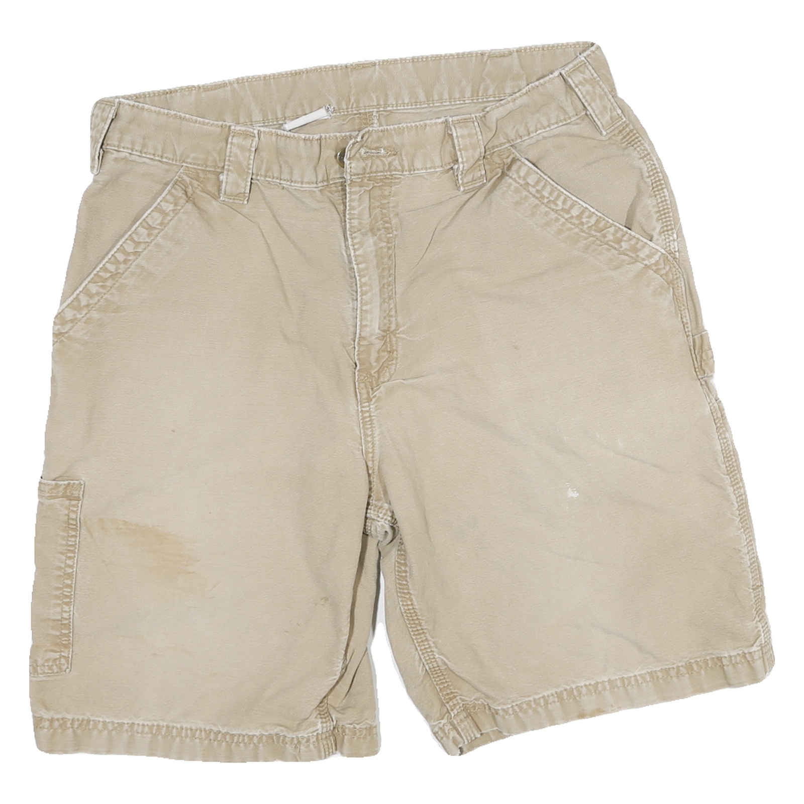 CARHARTT Mens Shorts Beige Cargo L W30 Workwear Durable Cotton Blend Refurbished - N/A refurbished available on Cerqular