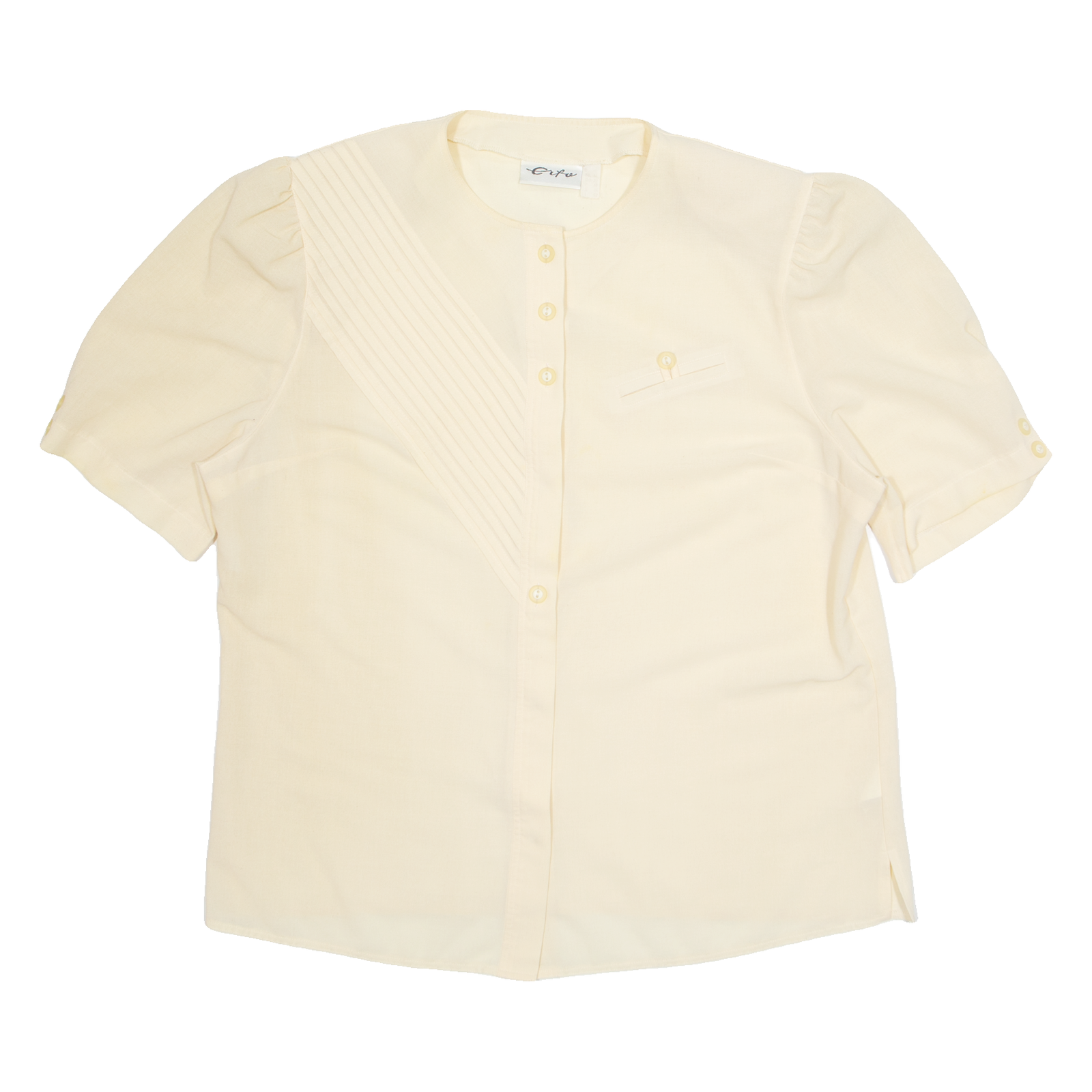 Womens Top Yellow Button Neck 90s UK 20 Refurbished - N/A refurbished available on Cerqular