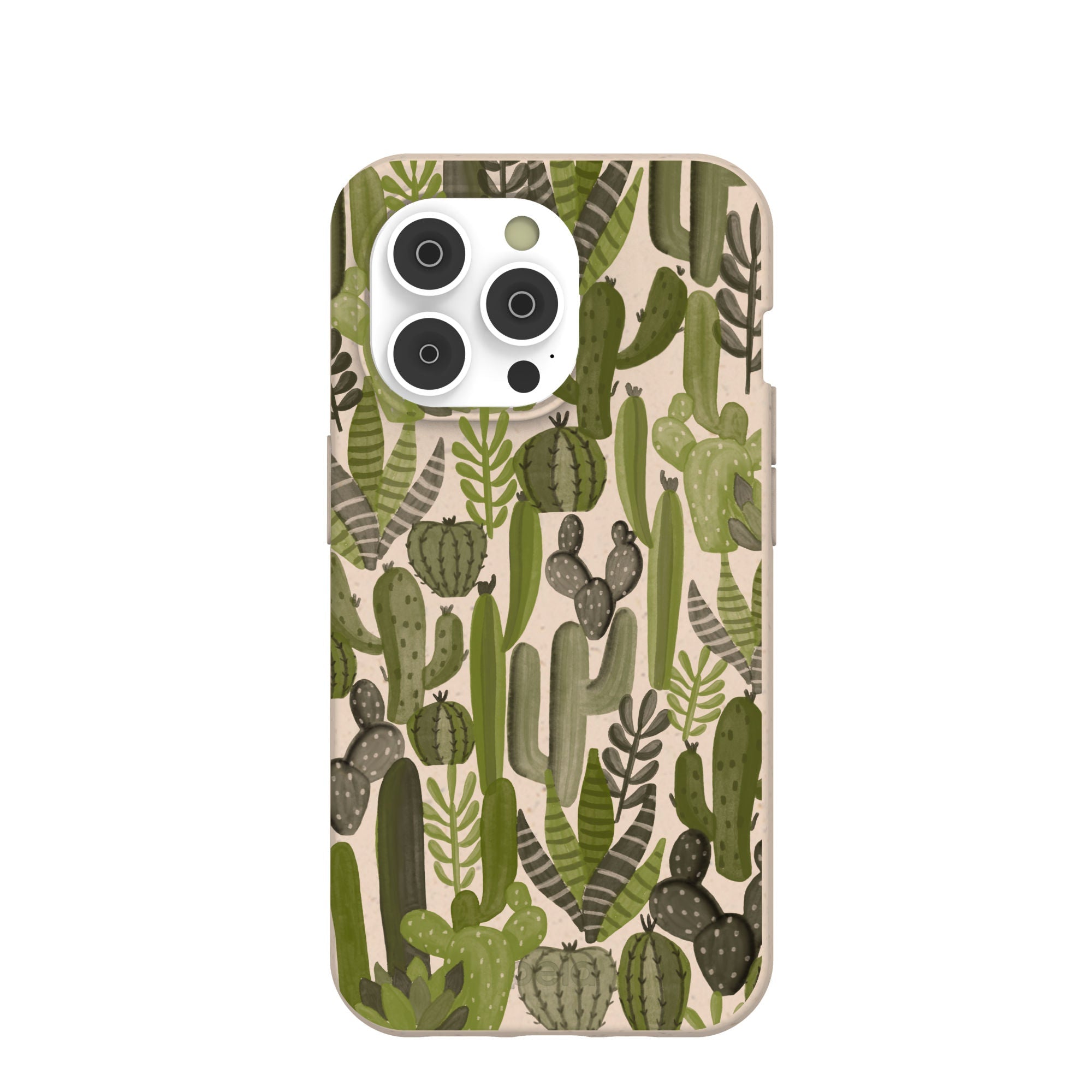 Seashell Succulent Cacti iPhone 14 Pro Case Refurbished - Pela Case refurbished available on Cerqular