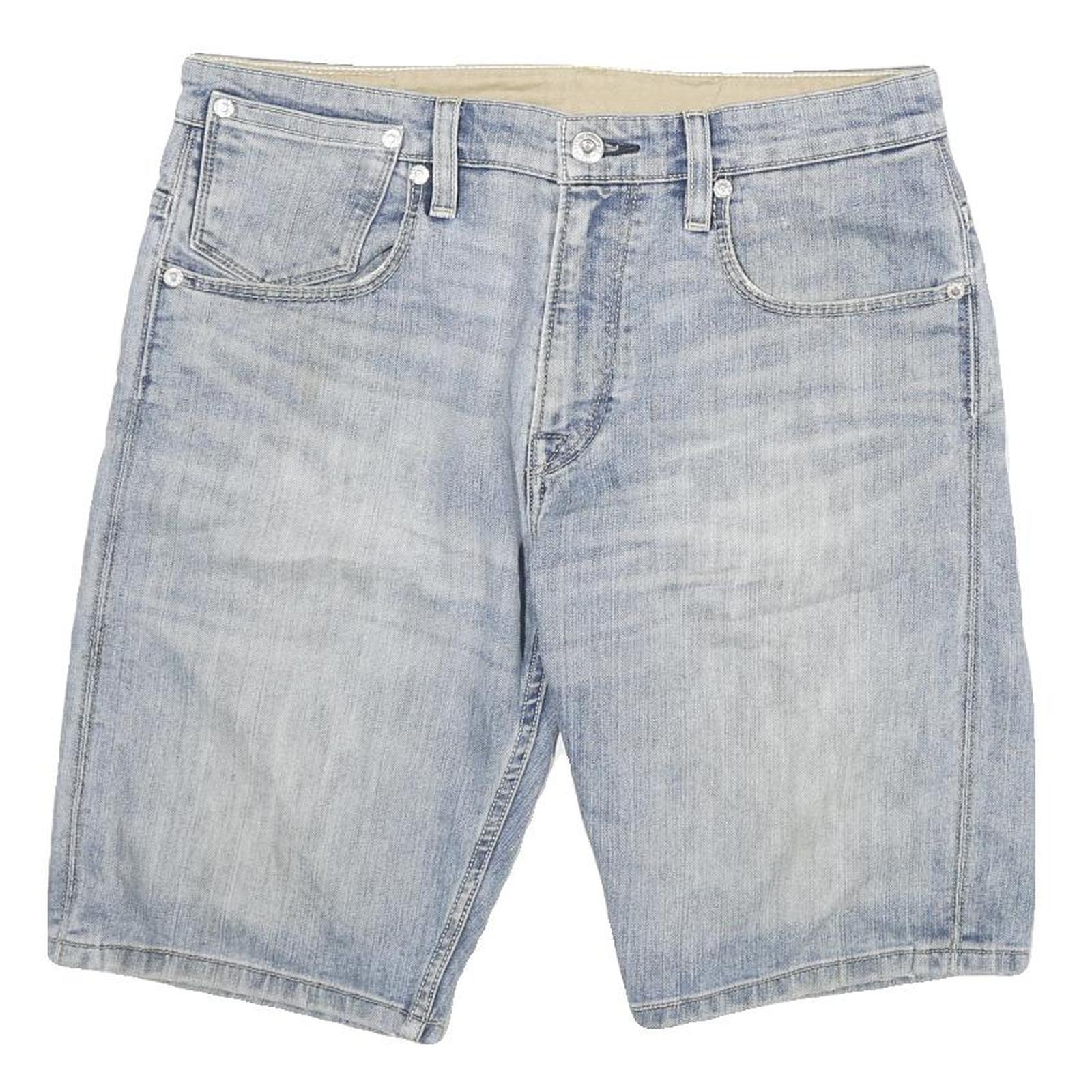 LEVI'S Mens Light Blue Denim Casual Shorts L W32 Comfortable Cotton Blend Refurbished - N/A refurbished available on Cerqular
