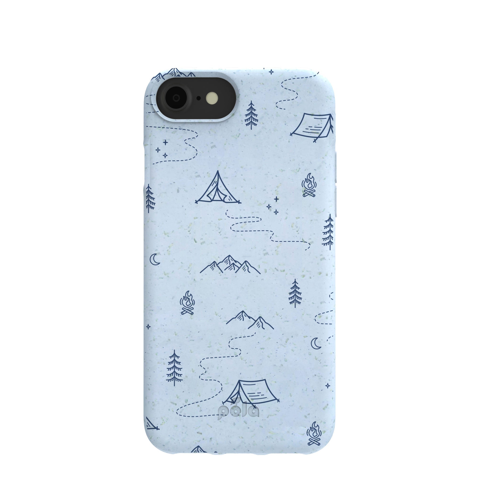 Powder Blue Camp Nights iPhone 6/6s/7/8/SE Case Refurbished - Pela Case refurbished available on Cerqular