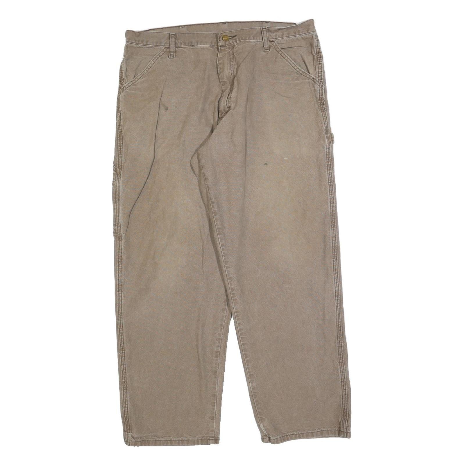 CARHARTT Mens Jeans Beige Regular Straight Denim W36 L30 Zip Cotton Blend Refurbished - N/A refurbished available on Cerqular