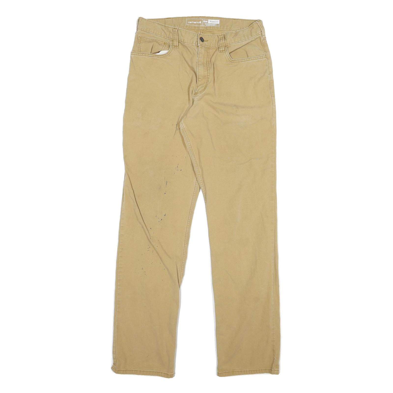 Buy CARHARTT Mens Cotton Blend Beige Relaxed Straight Trousers W30 L33 Workwear Refurbished - $44.19 CARHARTT Mens Cotton Blend Beige Relaxed Straight Trousers W30 L33 Workwear Refurbished - N/A refurbished available on Cerqular