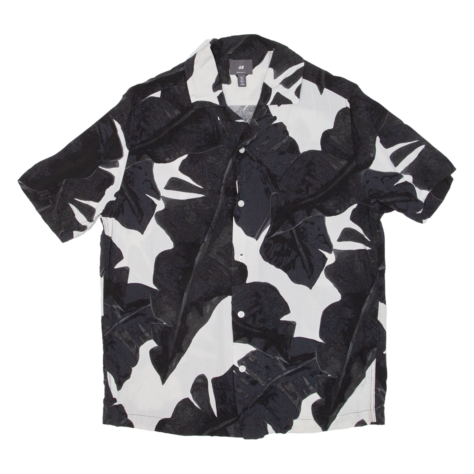 H&M Mens Hawaiian Shirt Black Floral S Refurbished - N/A refurbished available on Cerqular