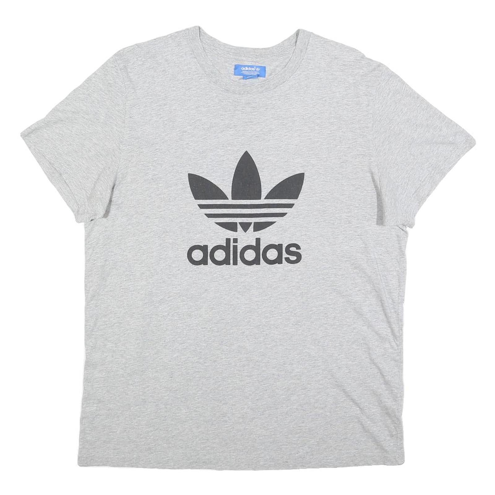 Buy ADIDAS Womens Grey Crew Neck Short Sleeve T-Shirt L Cotton Blend Logo Print Refurbished - $16.89 ADIDAS Womens Grey Crew Neck Short Sleeve T-Shirt L Cotton Blend Logo Print Refurbished - N/A refurbished available on Cerqular