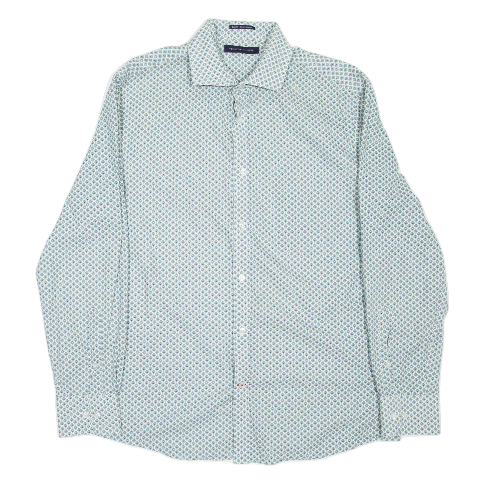 TOMMY HILFIGER Slim Fit Mens Shirt Green Long Sleeve M Refurbished - N/A refurbished available on Cerqular