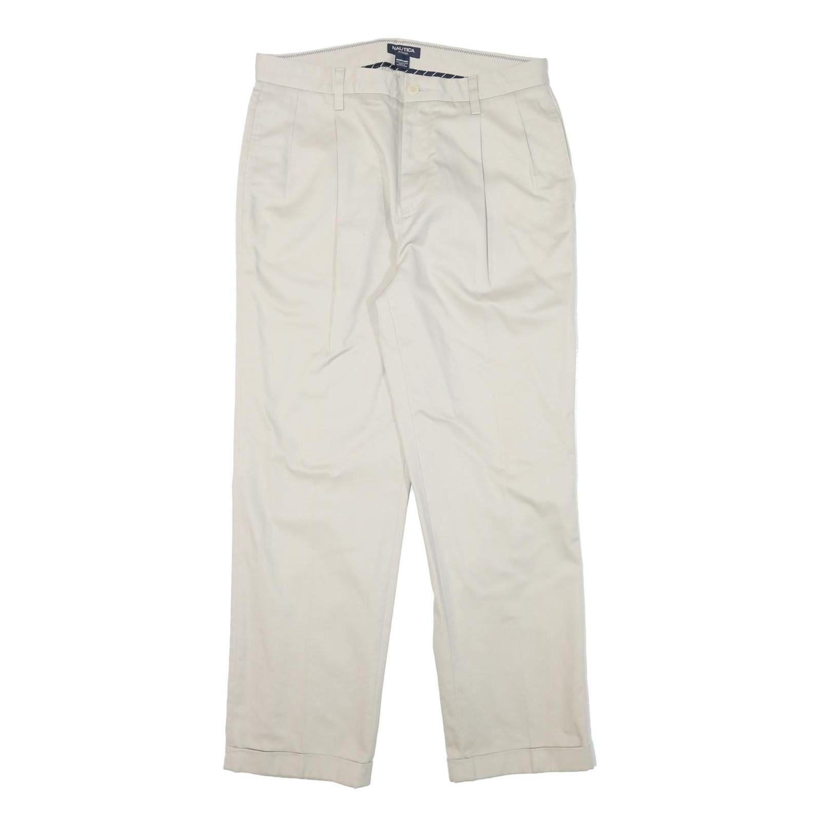 Buy NAUTICA Mens Cotton Blend Cream Regular Straight Trousers W33 L30 Classic Style Refurbished - $33.79 NAUTICA Mens Cotton Blend Cream Regular Straight Trousers W33 L30 Classic Style Refurbished - N/A refurbished available on Cerqular