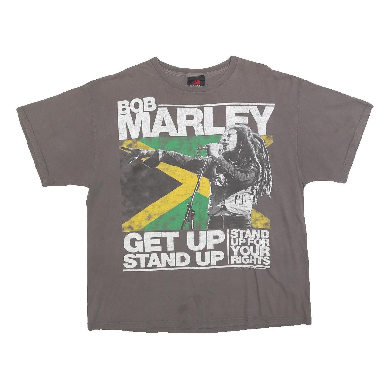 Buy ZION Mens Grey Bob Marley Graphic T-Shirt XL Short Sleeve Crew Neck Vintage Refurbished - $45.49 ZION Mens Grey Bob Marley Graphic T-Shirt XL Short Sleeve Crew Neck Vintage Refurbished - N/A refurbished available on Cerqular